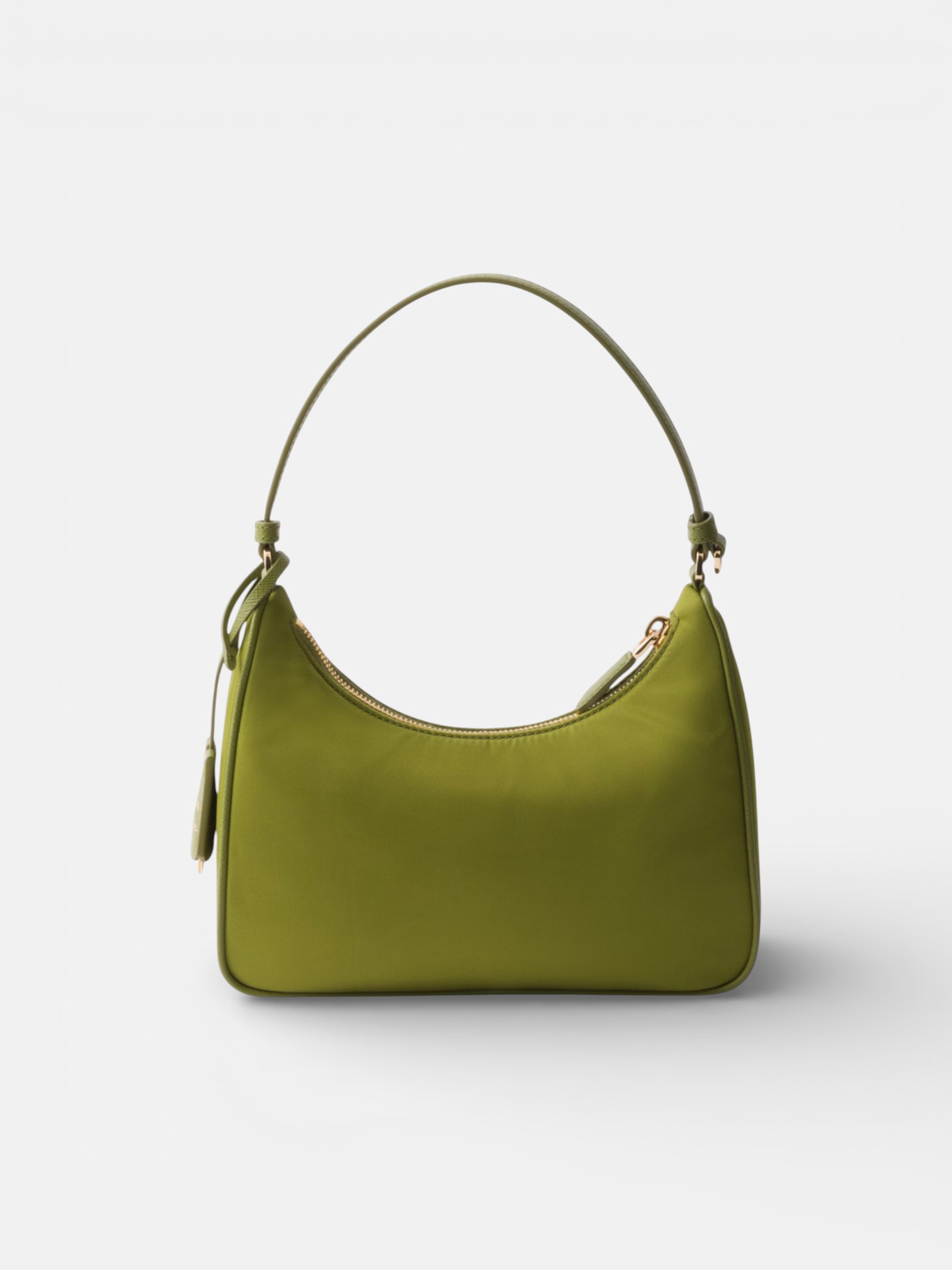 Prada Prada Re-Edition 2005 Mini Bag Ivy Green – close-up detail view in premium quality with AA+ craftsmanship