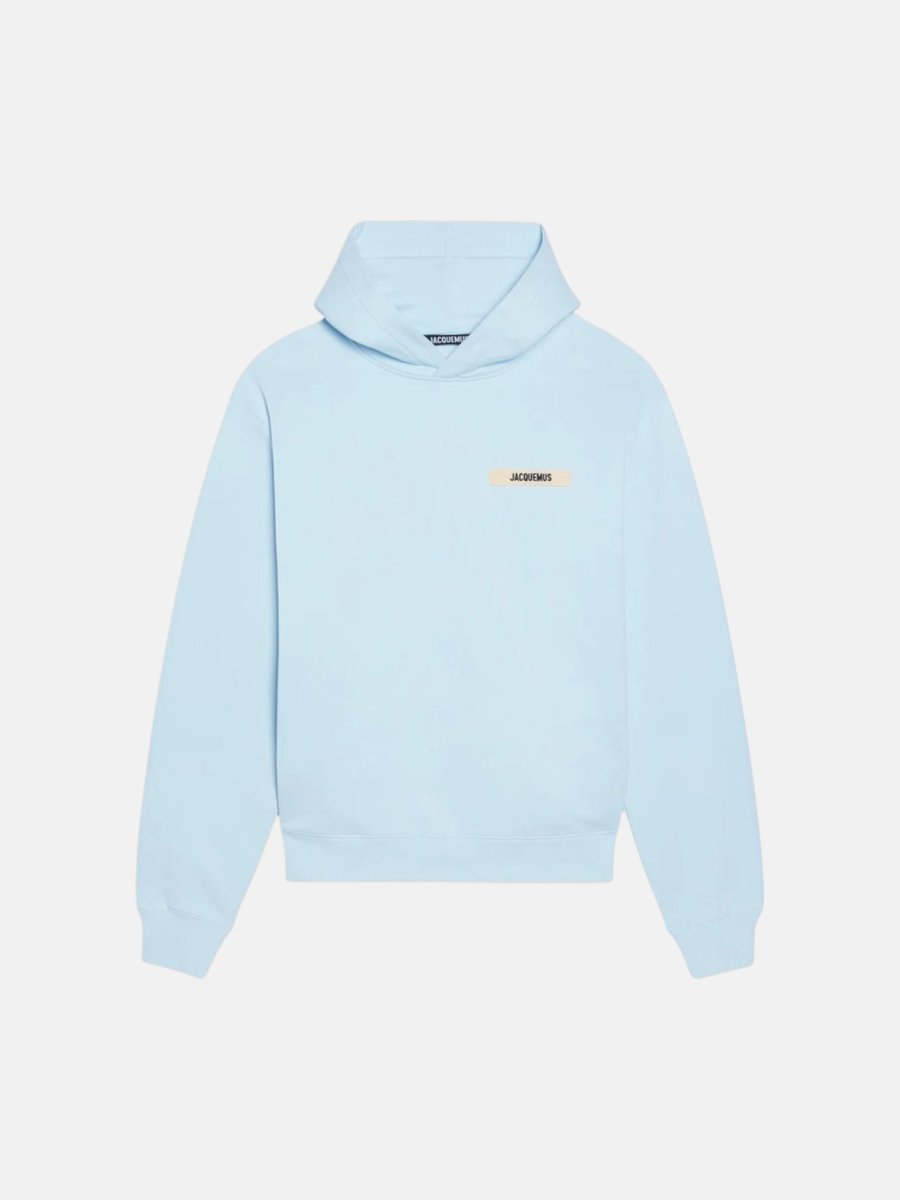 Jacquemus Badge Hoodie Light Blue