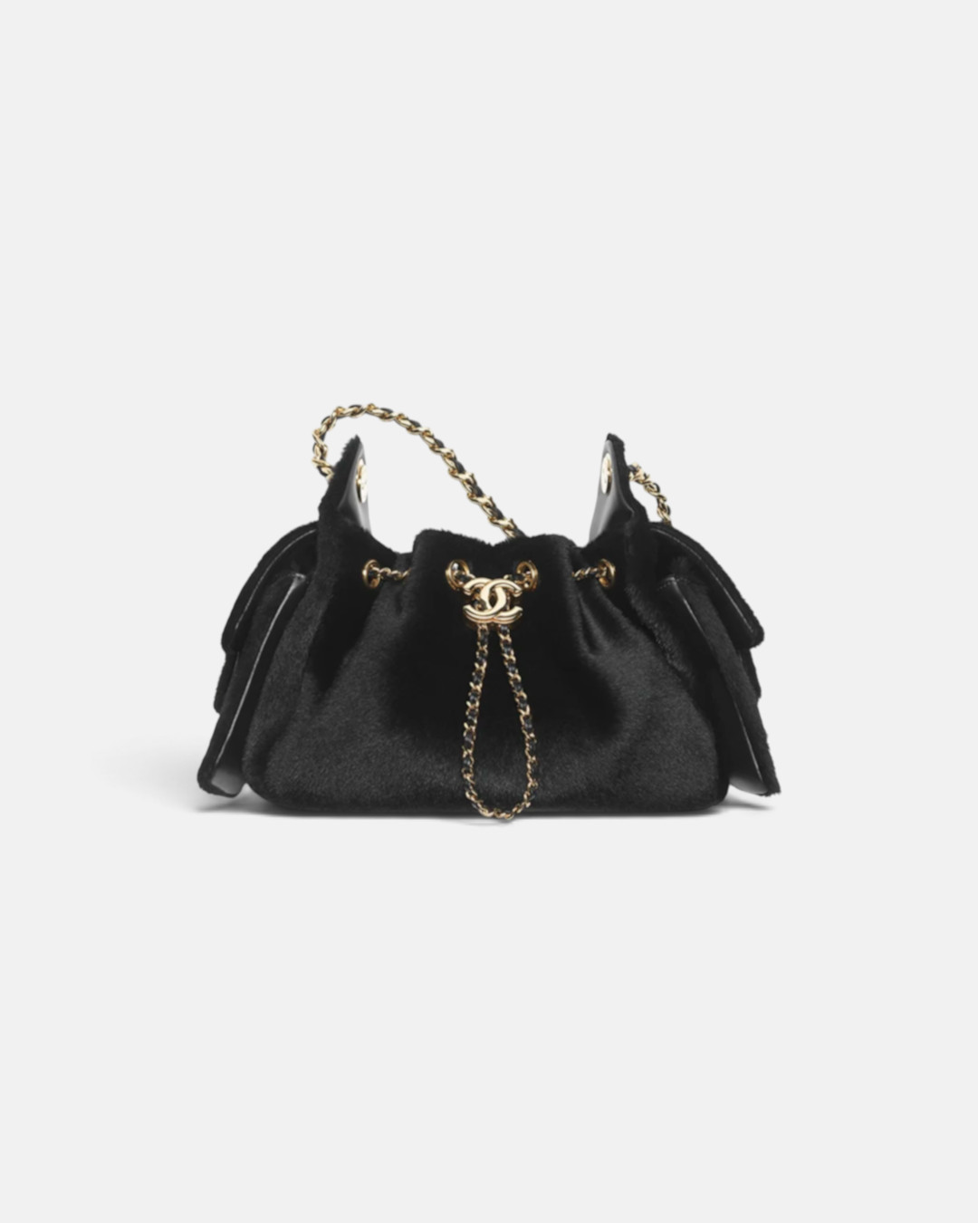 Chanel Chanel 25 Mini Lambskin Black – back view in premium quality with AA+ craftsmanship