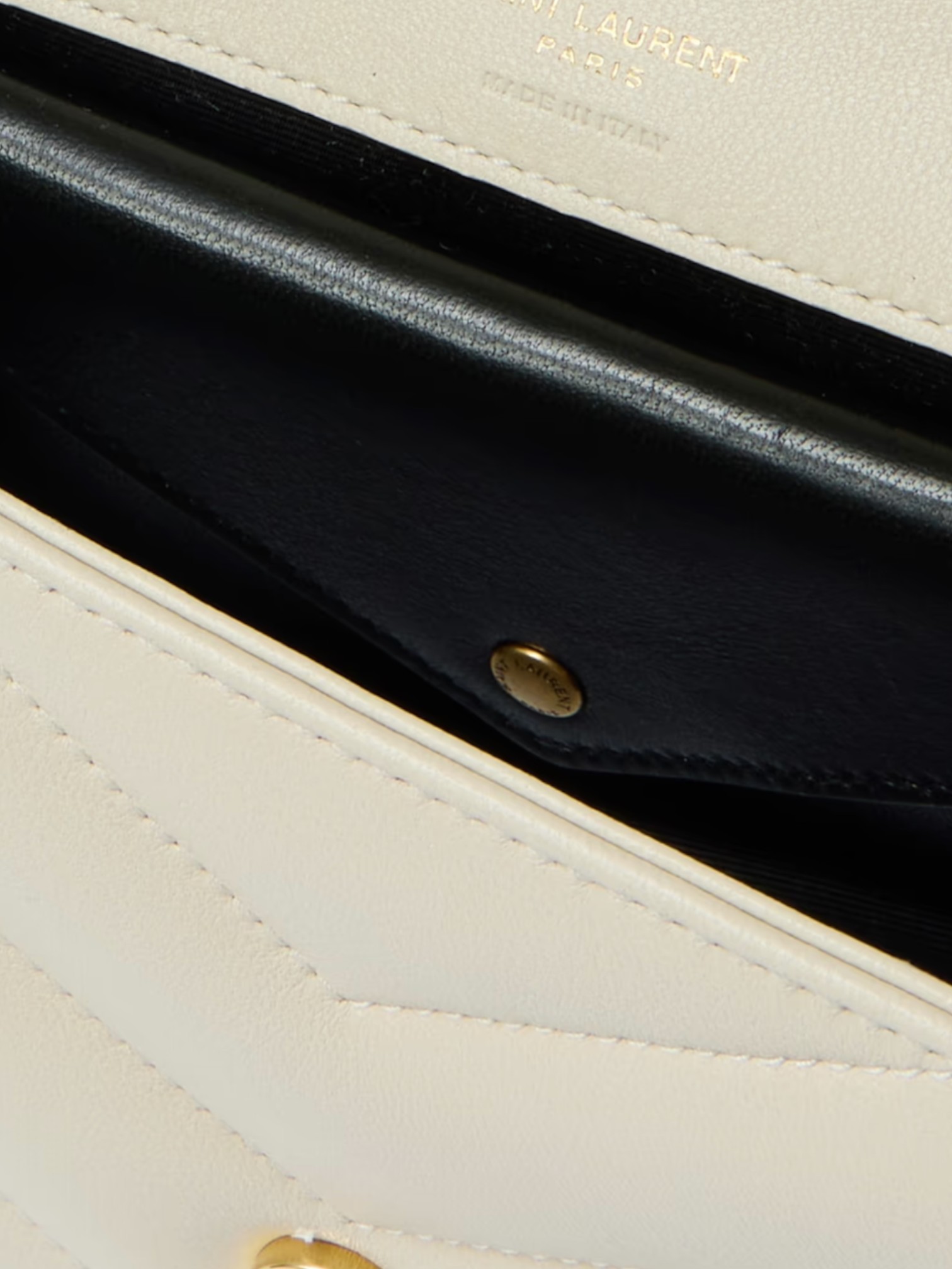 YSL LouLou Small in Cream, Material Detail