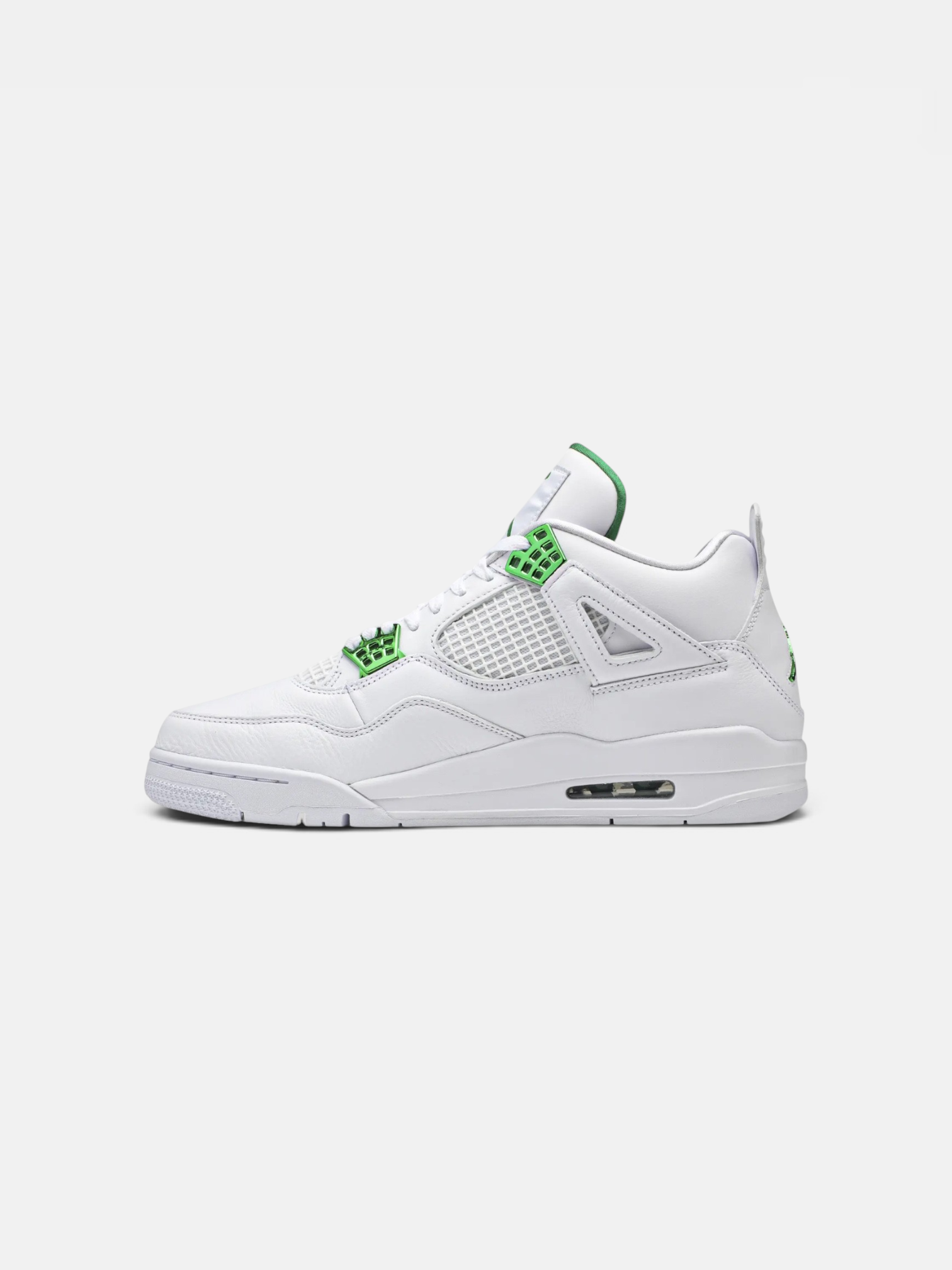 Jordan Jordan 4 Retro Metallic Green – side profile view in premium quality with AA+ craftsmanship