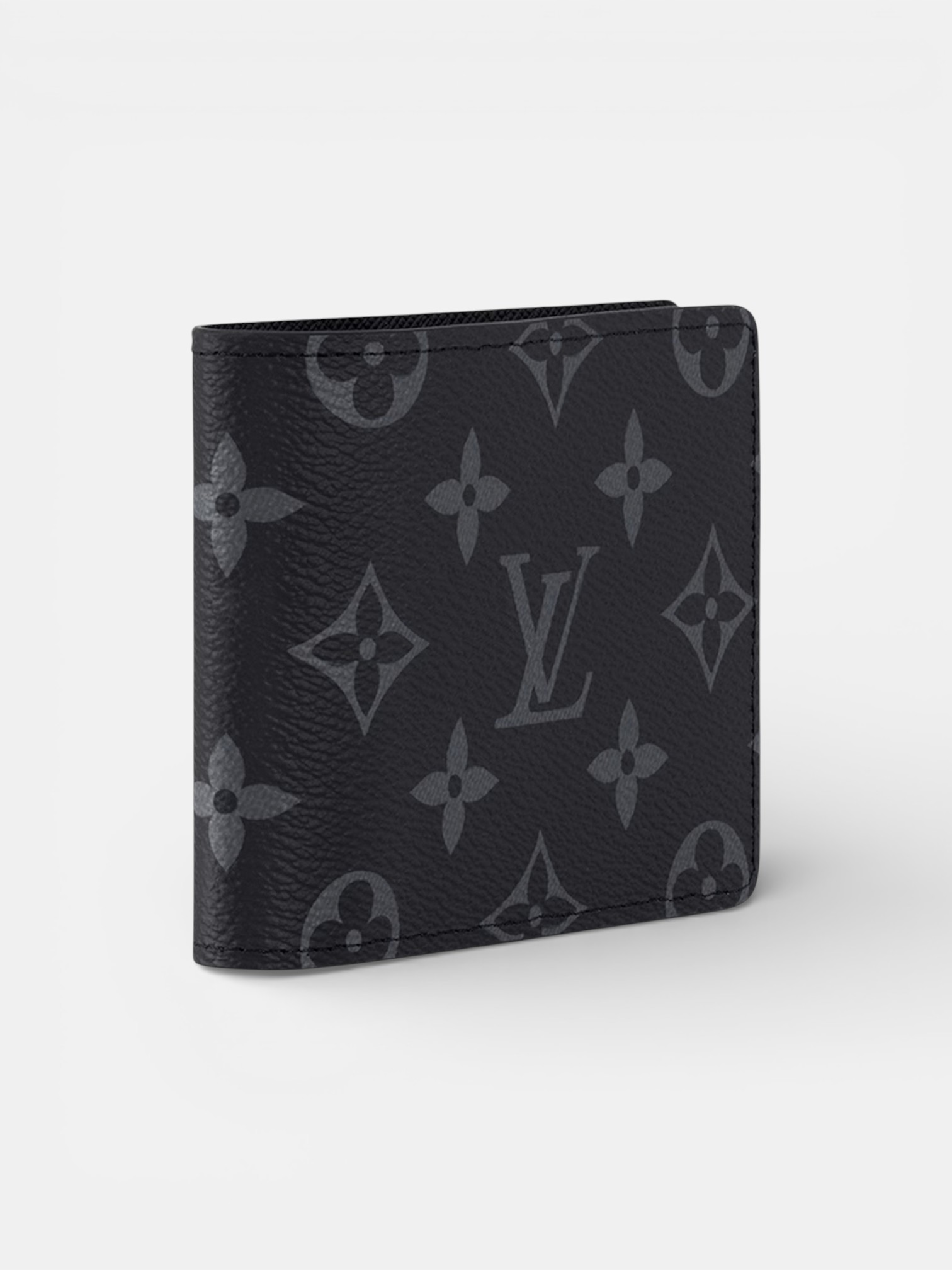 Louis Louis Vuitton Slender Wallet Monogram Eclipse – side profile view in premium quality with AA+ craftsmanship