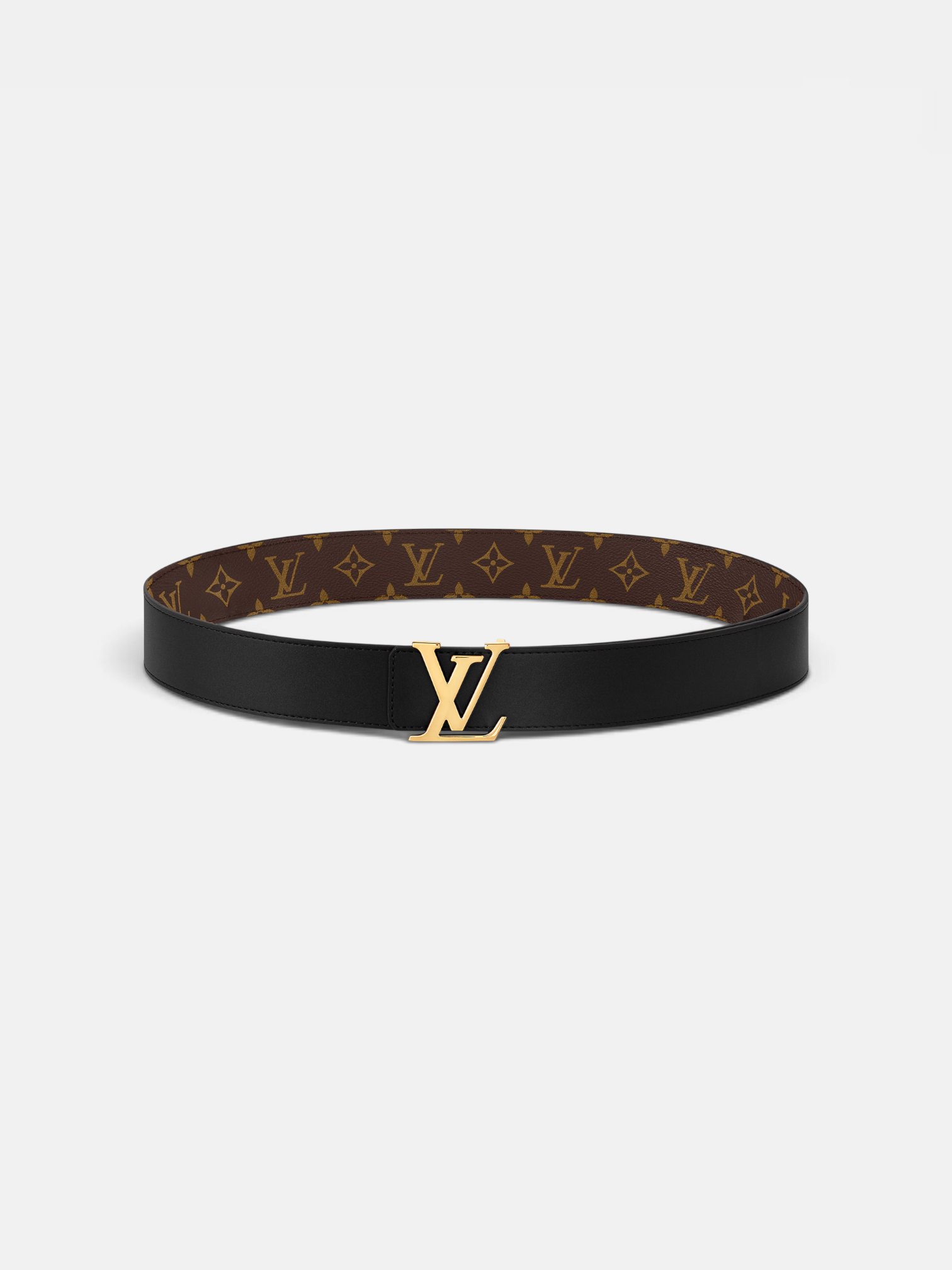 Louis Louis Vuitton 40MM Reversible Belt Monogram – side profile view in premium quality with AA+ craftsmanship