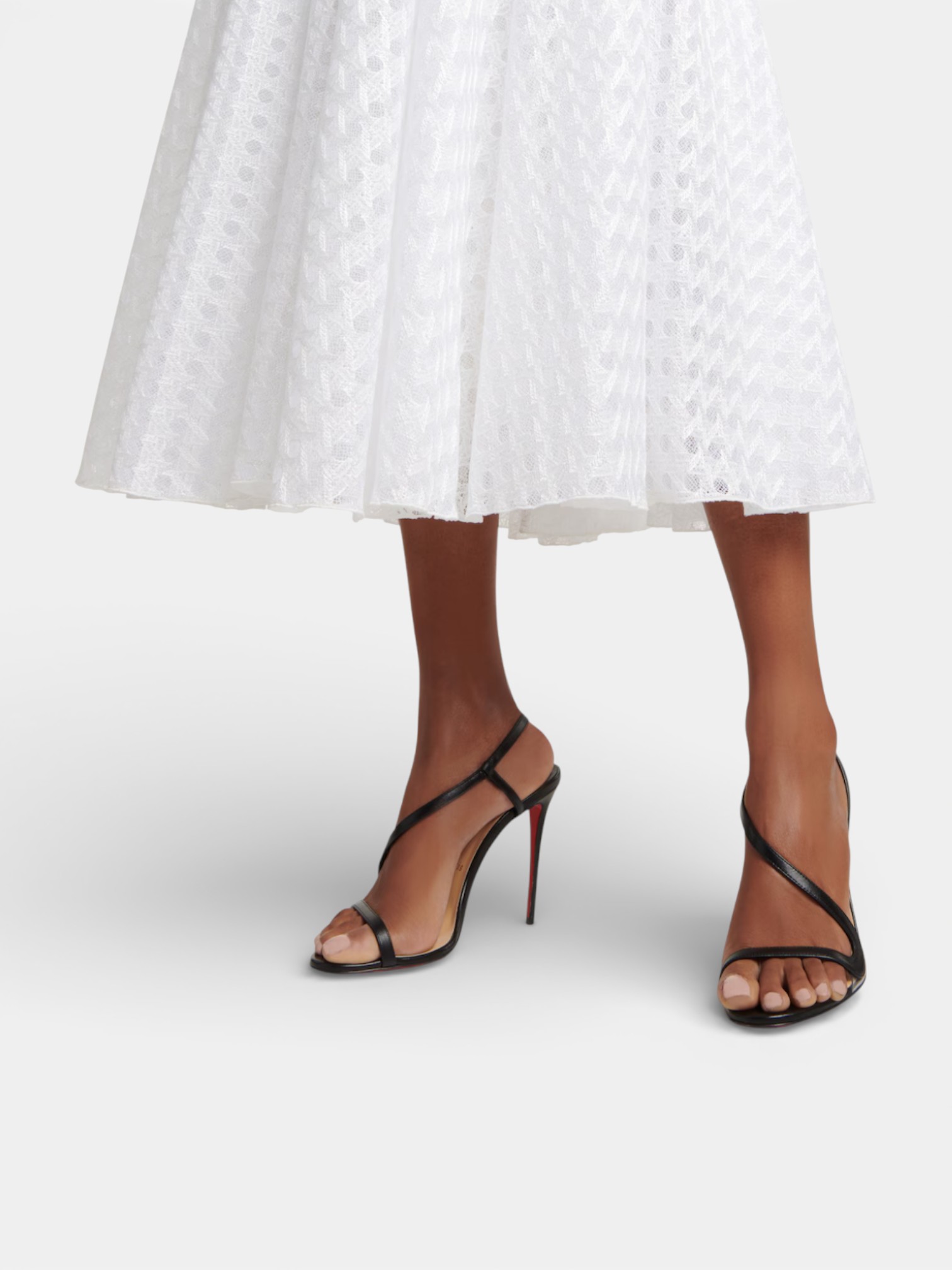 Louboutin Louboutin Rosalie Leather Sandals Black – close-up detail view in premium quality with AA+ craftsmanship