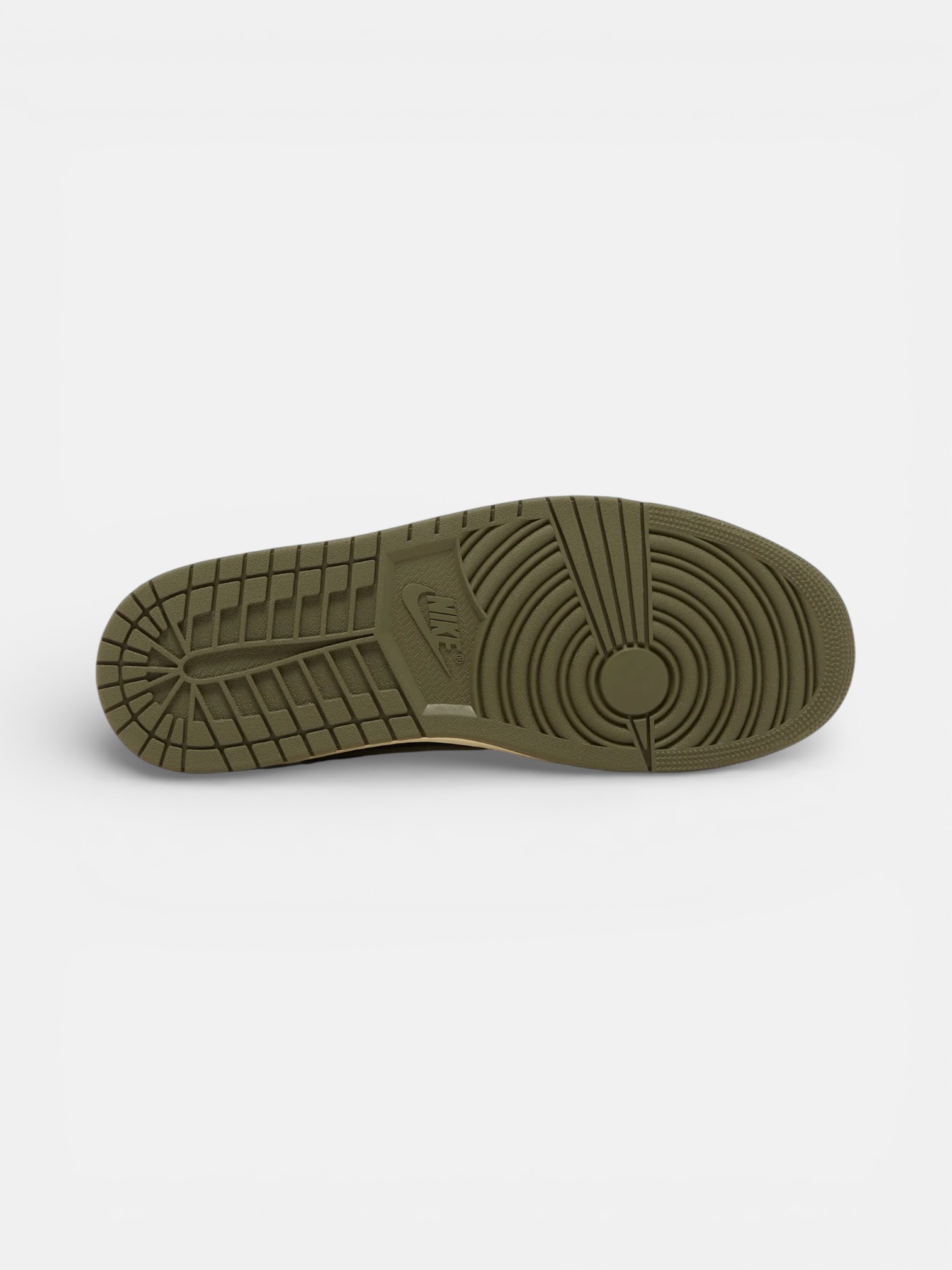 Jordan Jordan 1 Retro Low OG SP Travis Scott Olive – back view in premium quality with AA+ craftsmanship