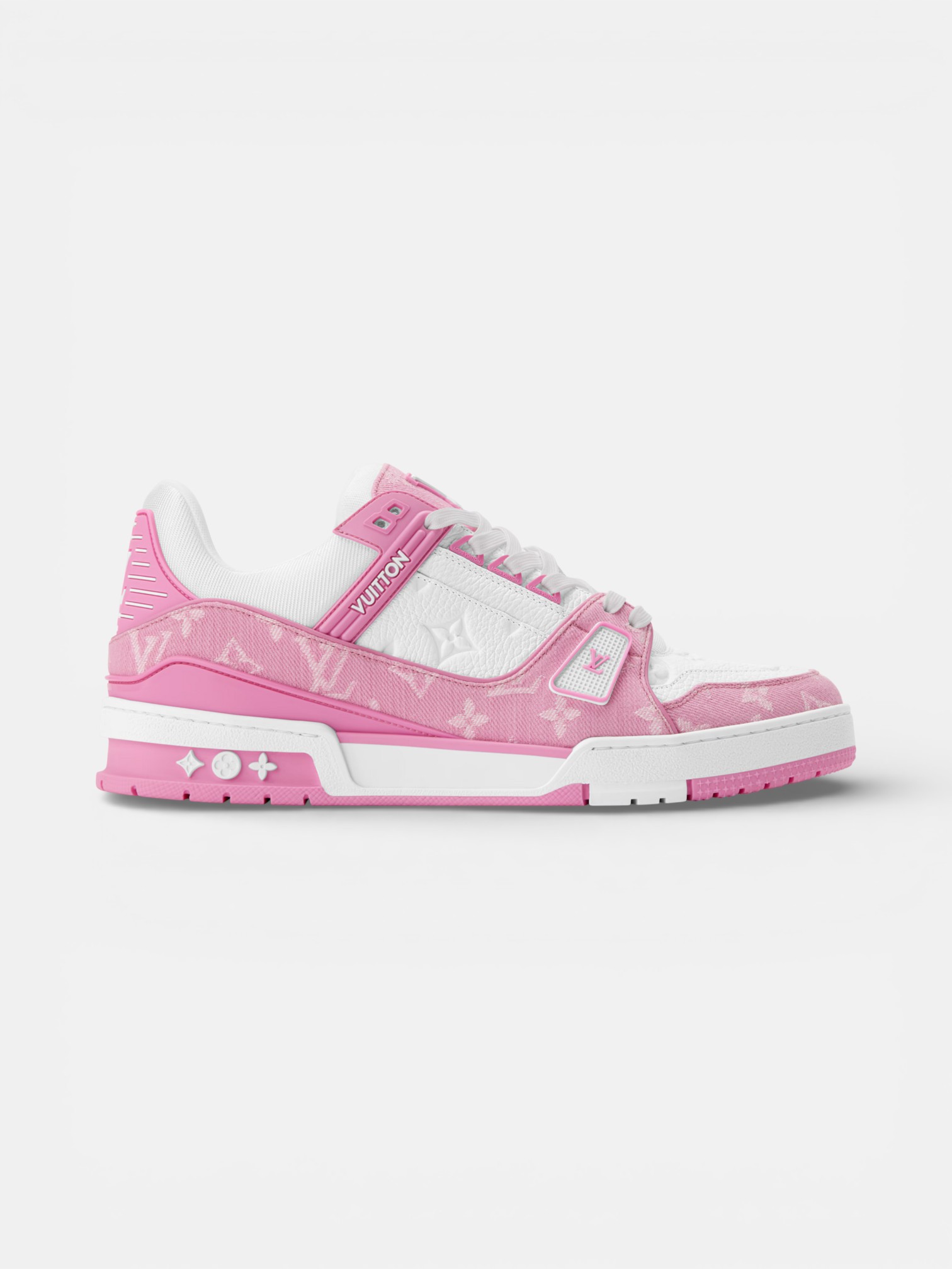 Louis Louis Vuitton Trainer Pink – side profile view in premium quality with AA+ craftsmanship