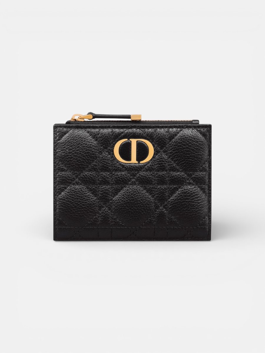 Dior Caro Dahlia Wallet Black