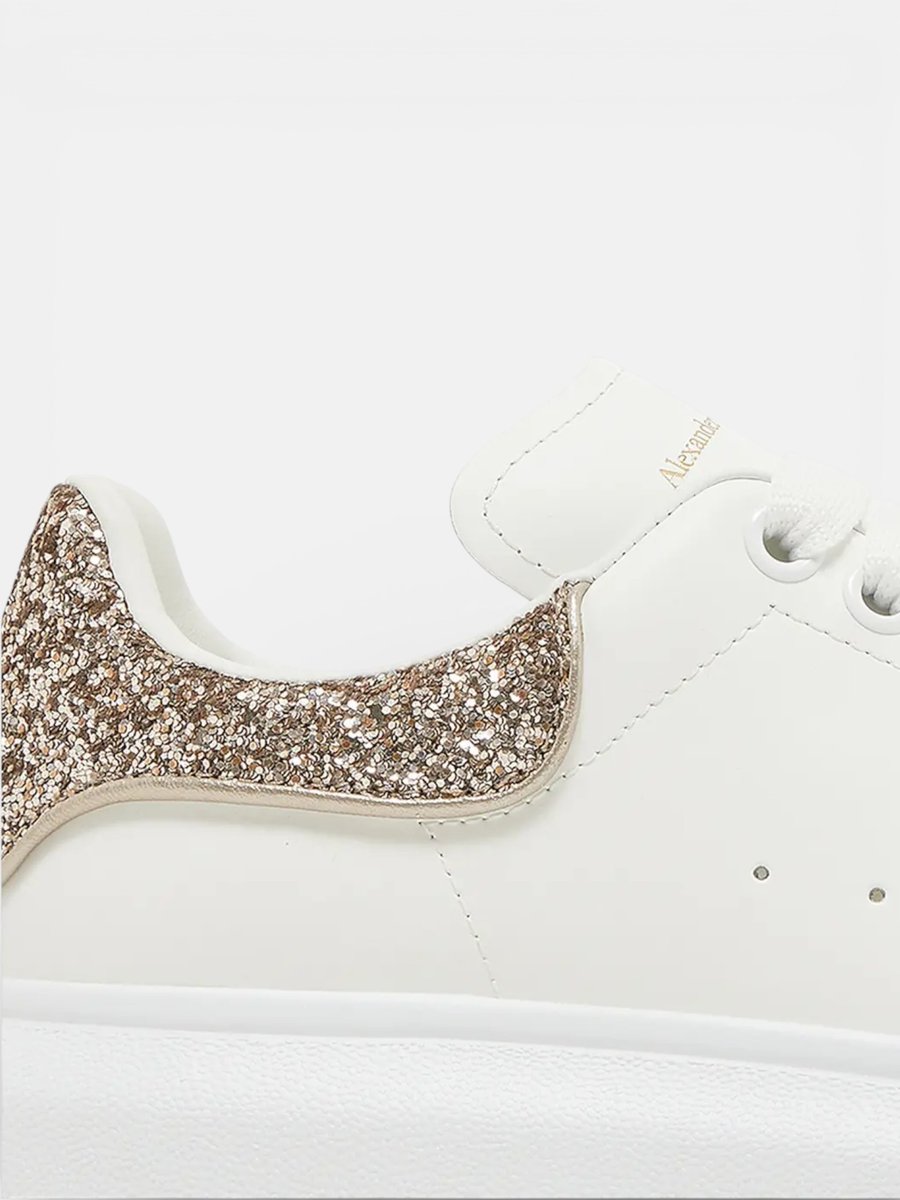 Alexander McQueen Sneaker White Calico Glitter - Preview