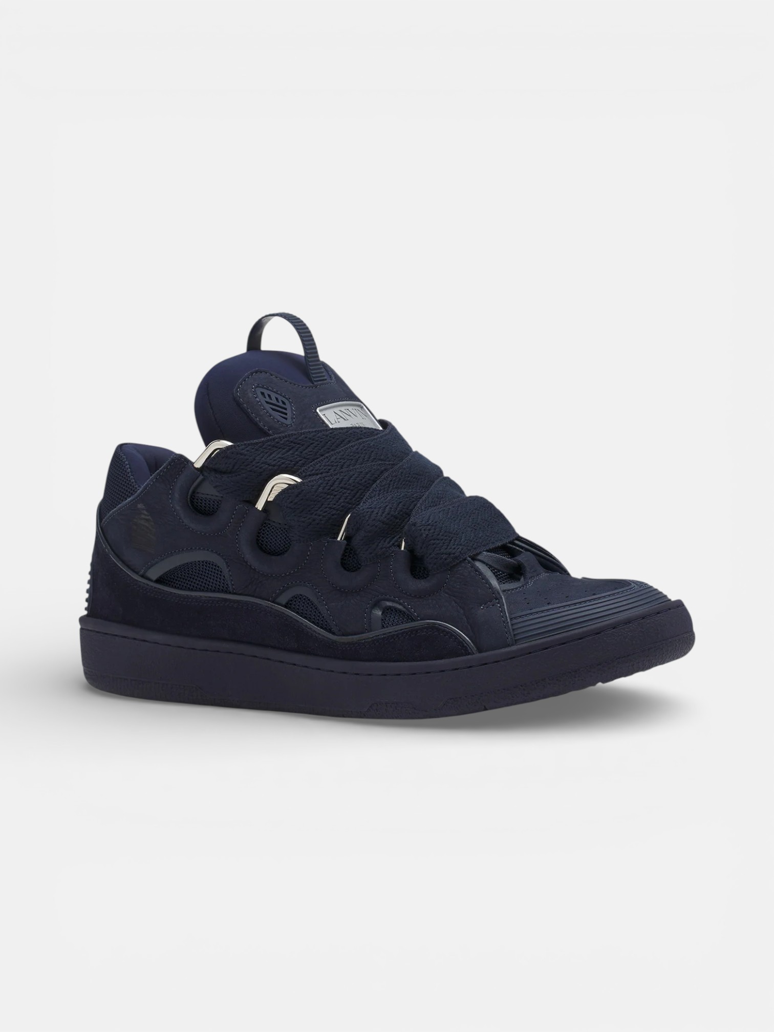 Lanvin Lanvin Curb Sneaker Navy Blue – side profile view in premium quality with AA+ craftsmanship