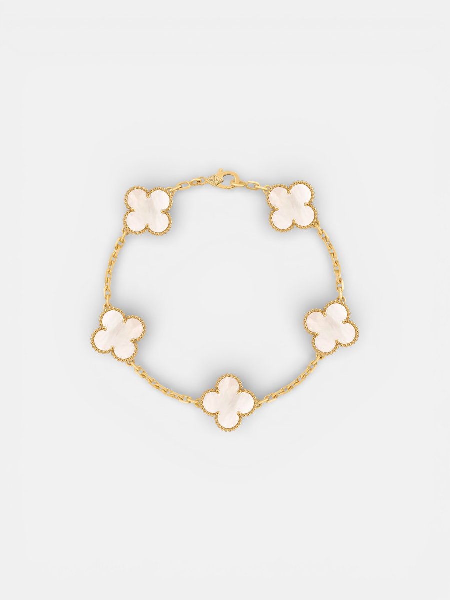 Van Cleef Alhambra Bracelet Gold Pearl