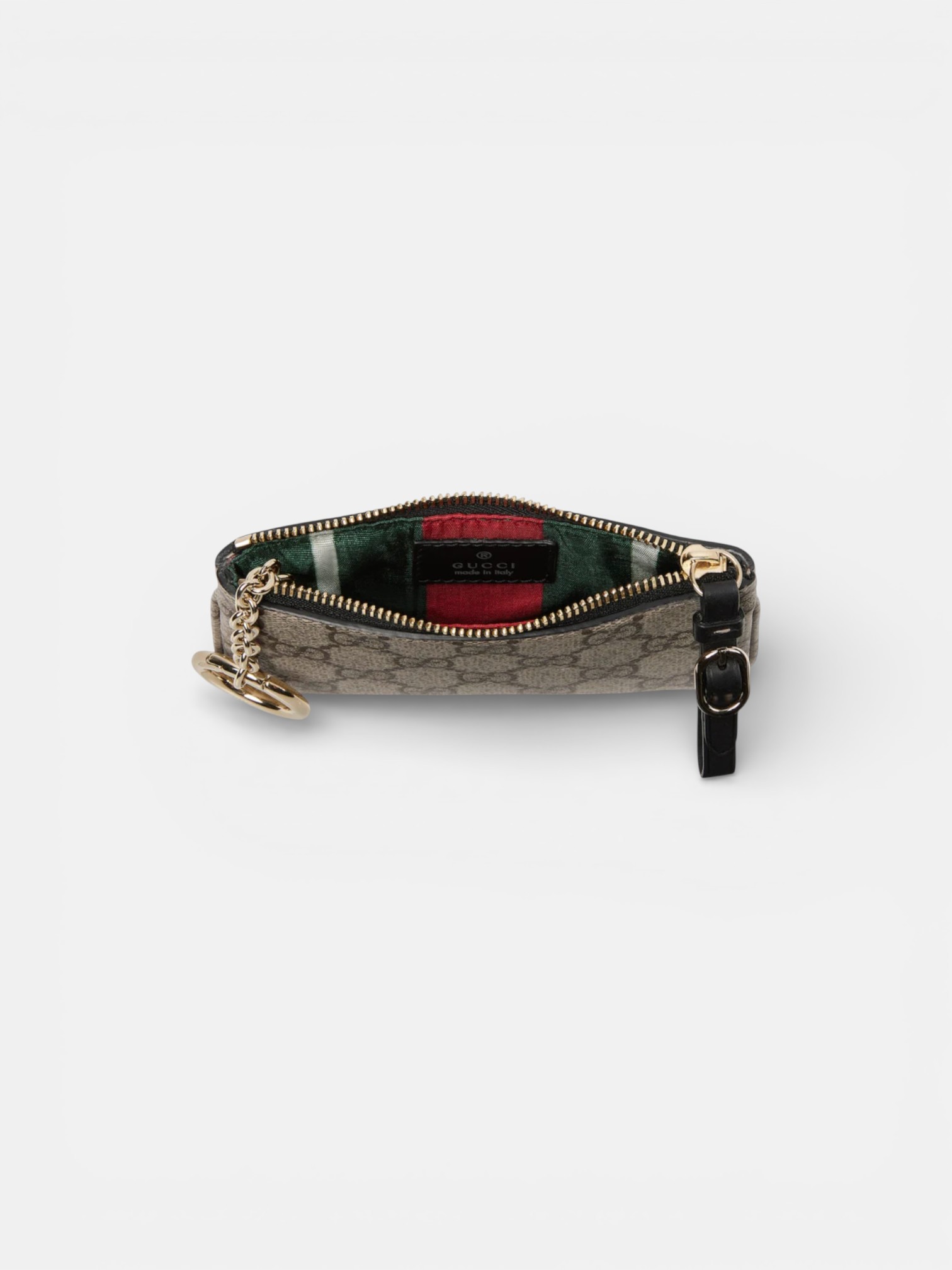 Gucci Gucci Emblem Key Pouch Beige – side profile view in premium quality with AA+ craftsmanship