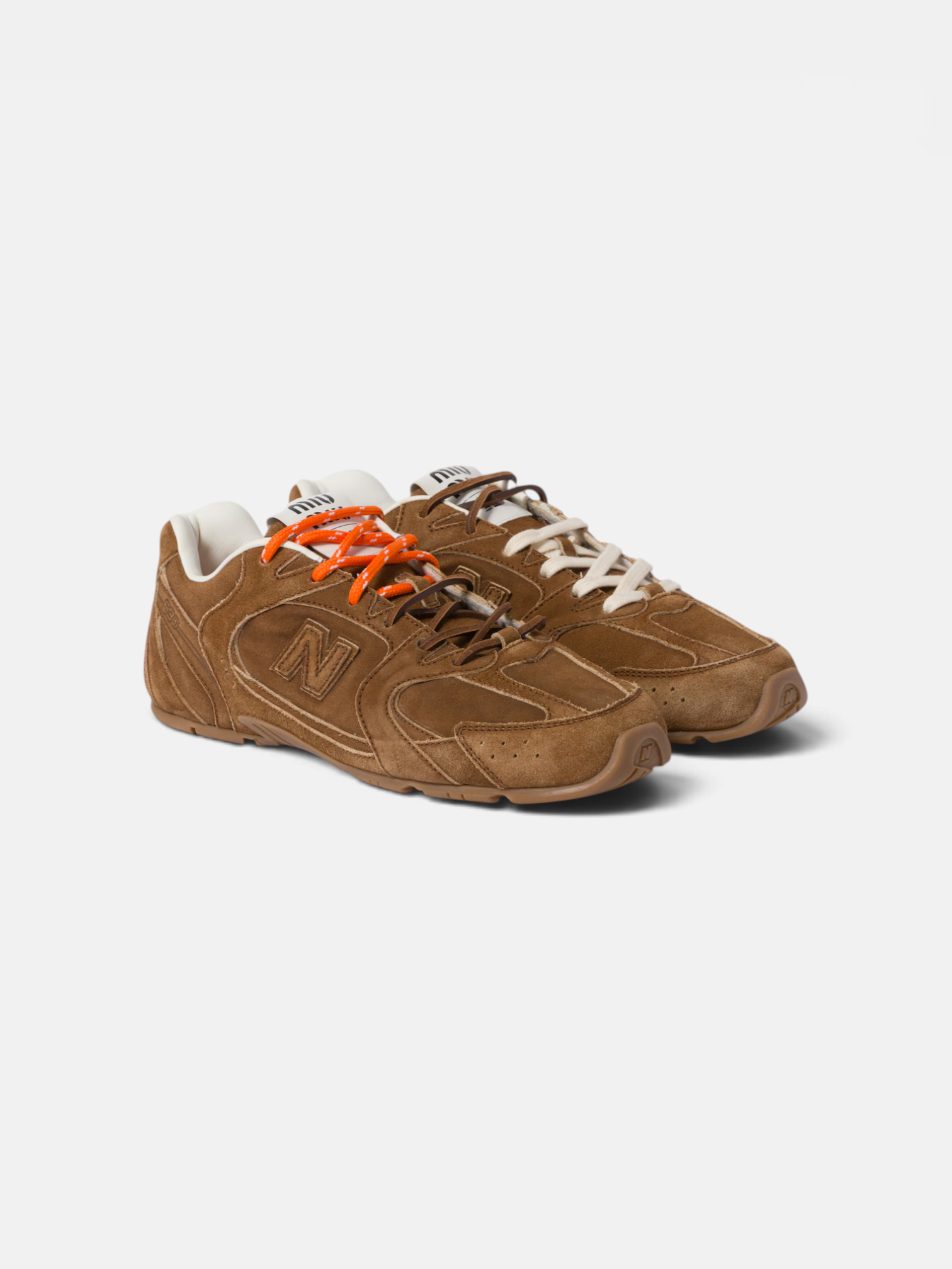 MiuMiu MiuMiu 530 SL Suede Sneakers Cinnamon – side profile view in premium quality with AA+ craftsmanship