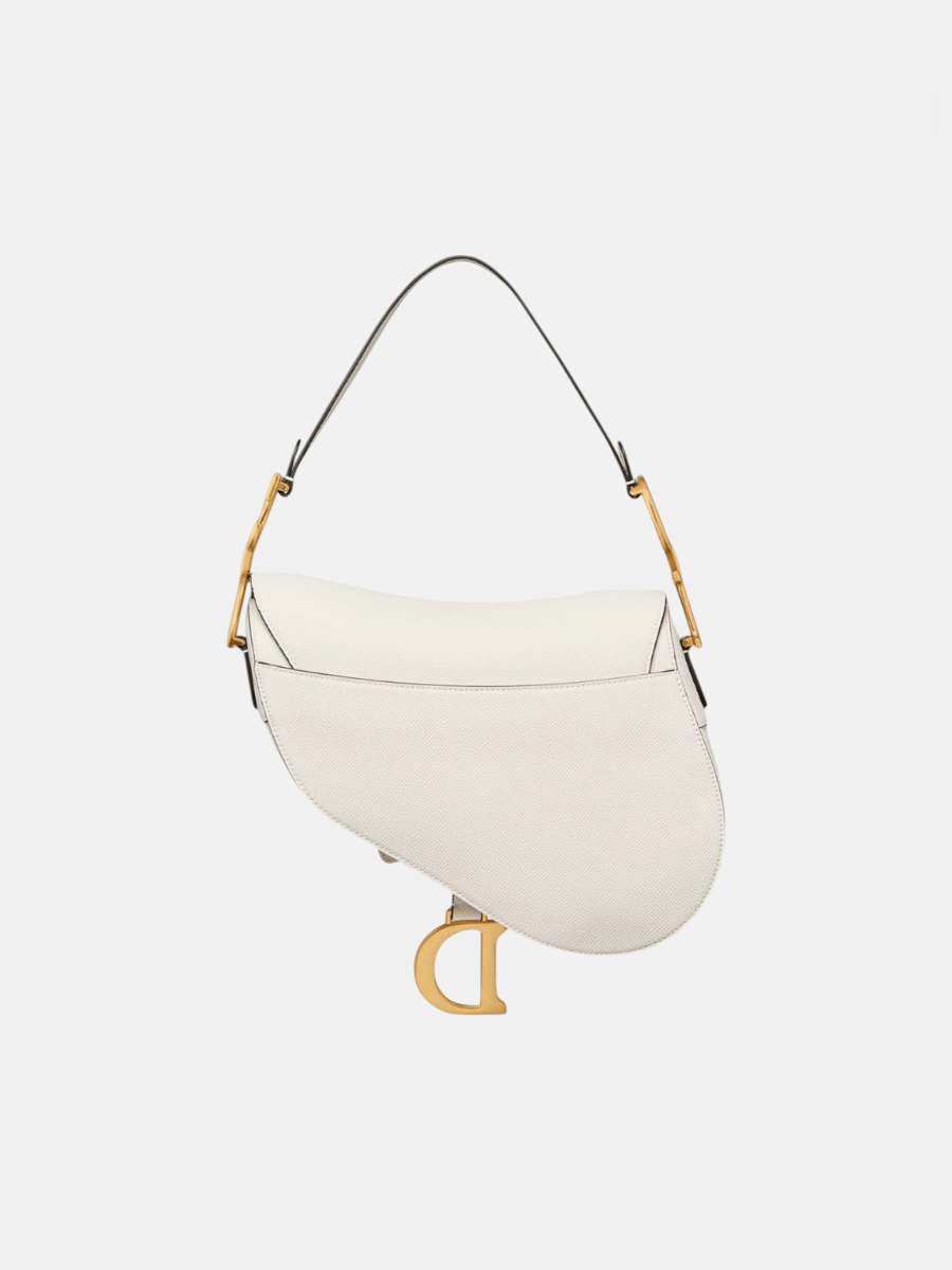 Dior Saddle Bag Grained White - Preview