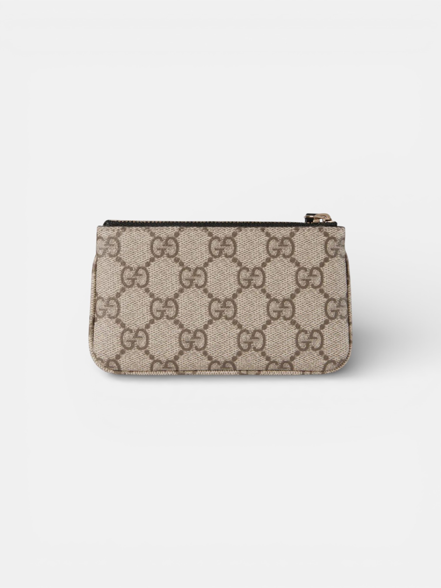 Gucci Gucci Emblem Key Pouch Beige – detail view in premium quality with AA+ craftsmanship