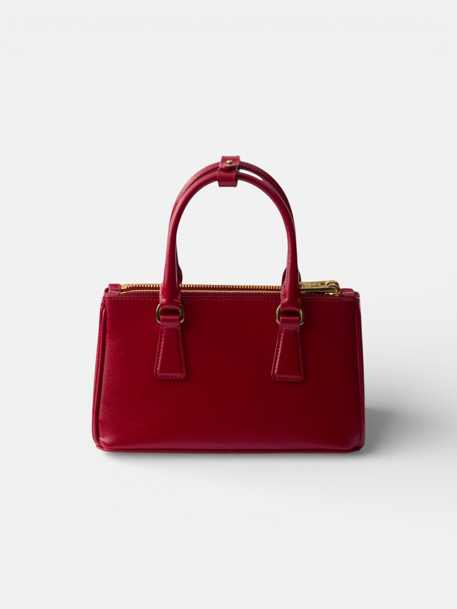 Prada Prada Galleria Saffiano Mini-Bag Cherry Red – side profile view in premium quality with AA+ craftsmanship