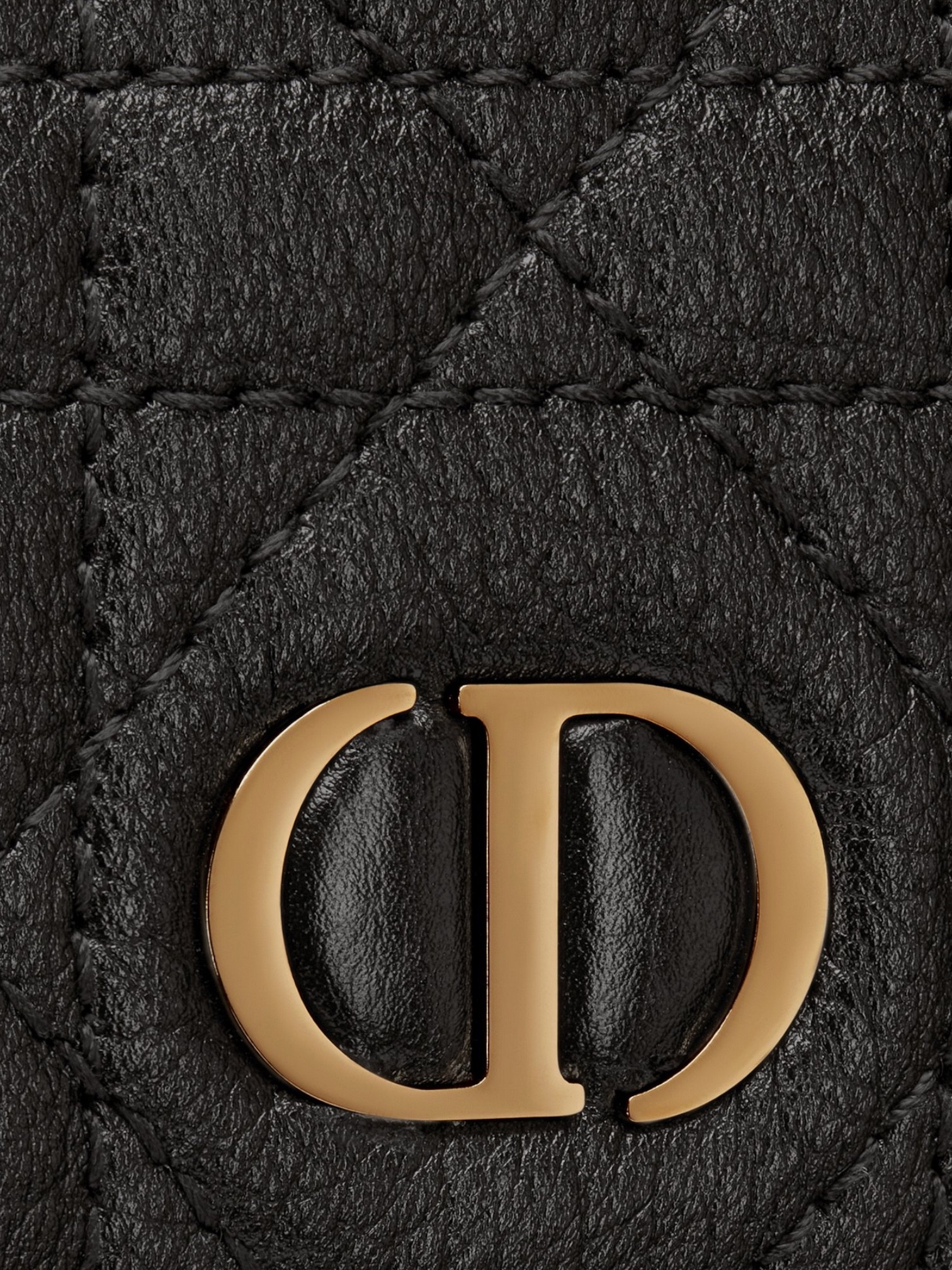 Dior Dior Caro Glycine Wallet Black – detail view in premium quality with AA+ craftsmanship