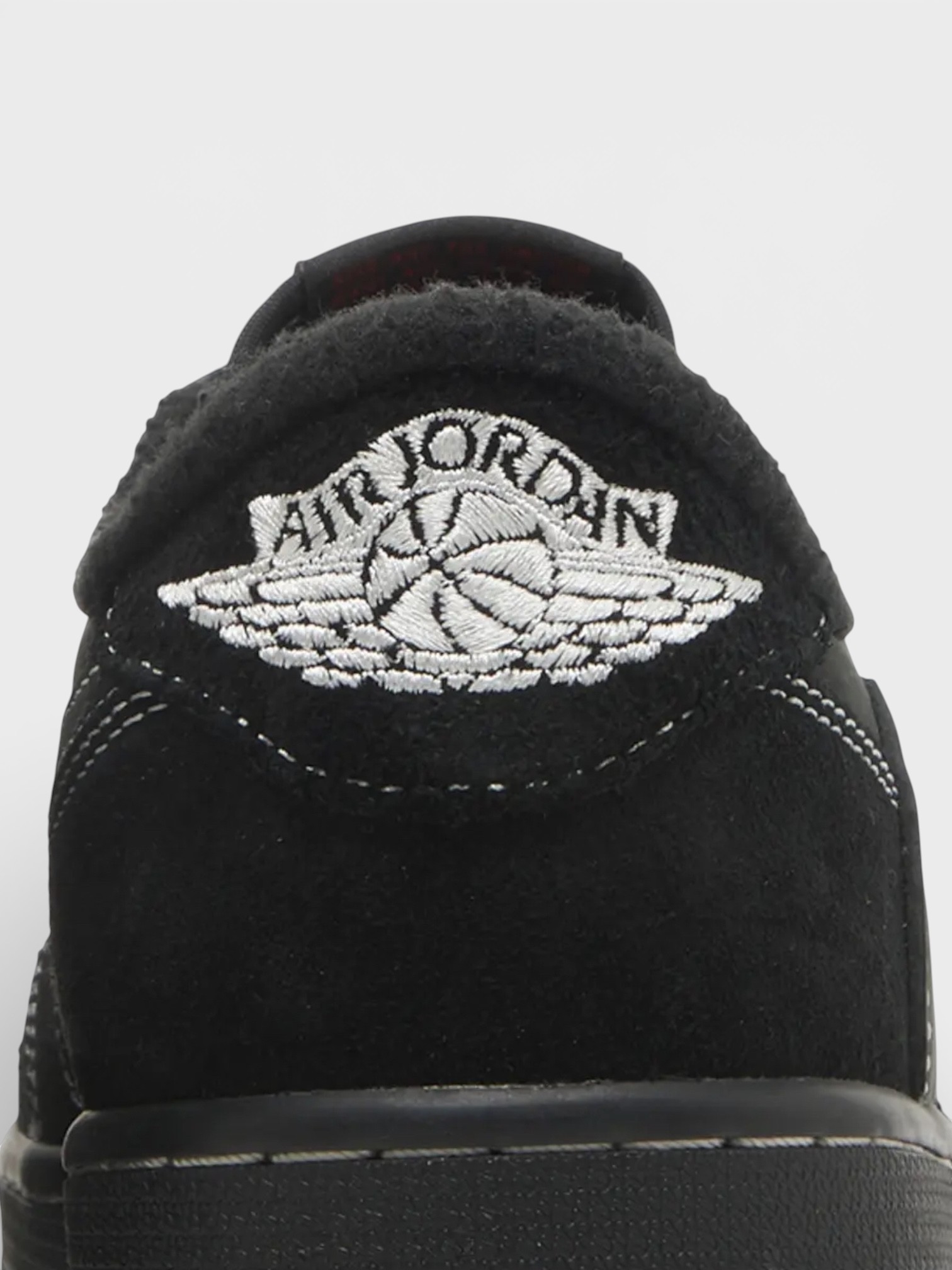 Jordan Jordan 1 Retro Low OG SP Travis Scott Black Phantom – detail view in premium quality with AA+ craftsmanship