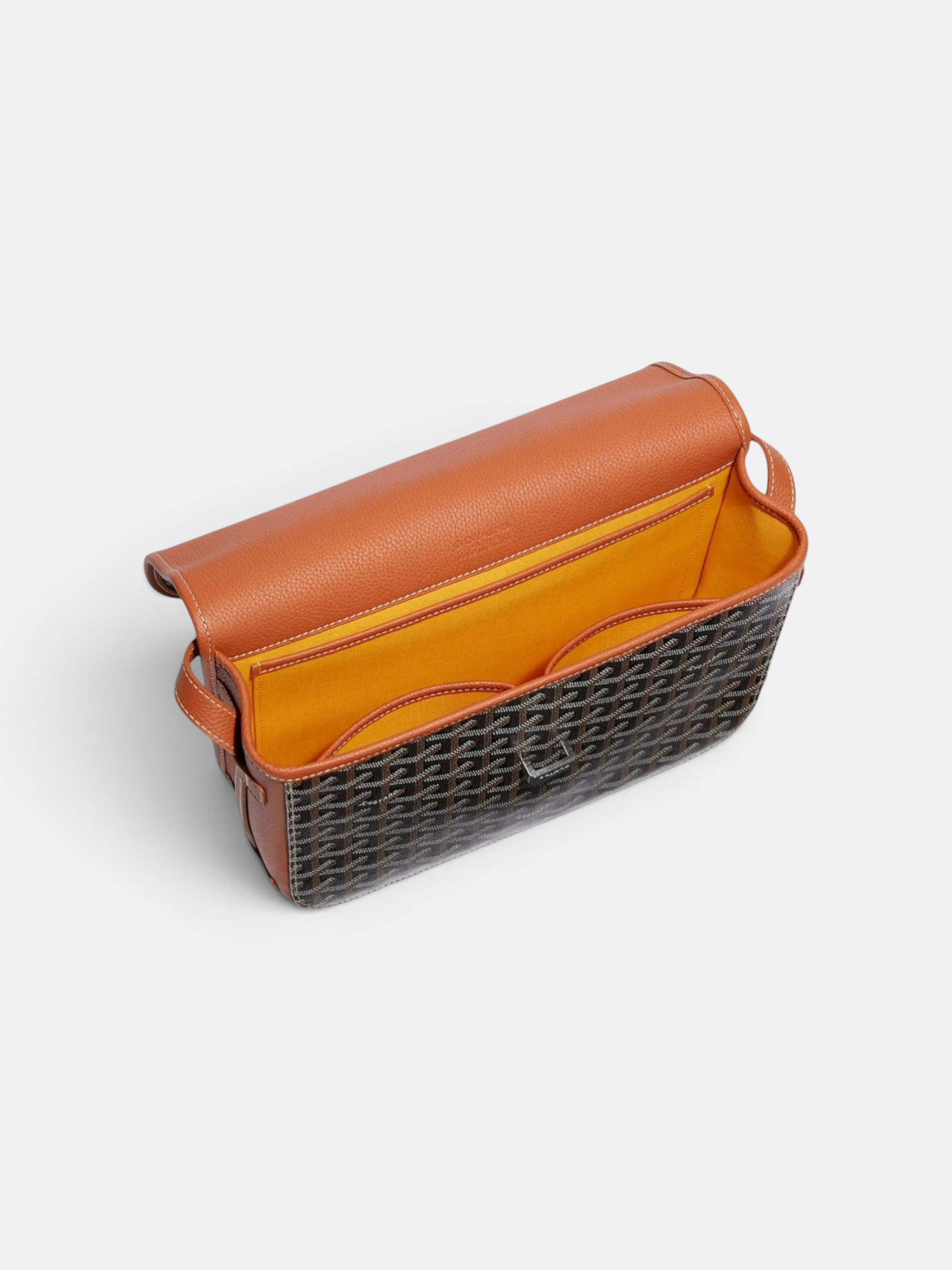 Goyard Goyard Belvedere MM Bag Black Tan – close-up detail view in premium quality with AA+ craftsmanship