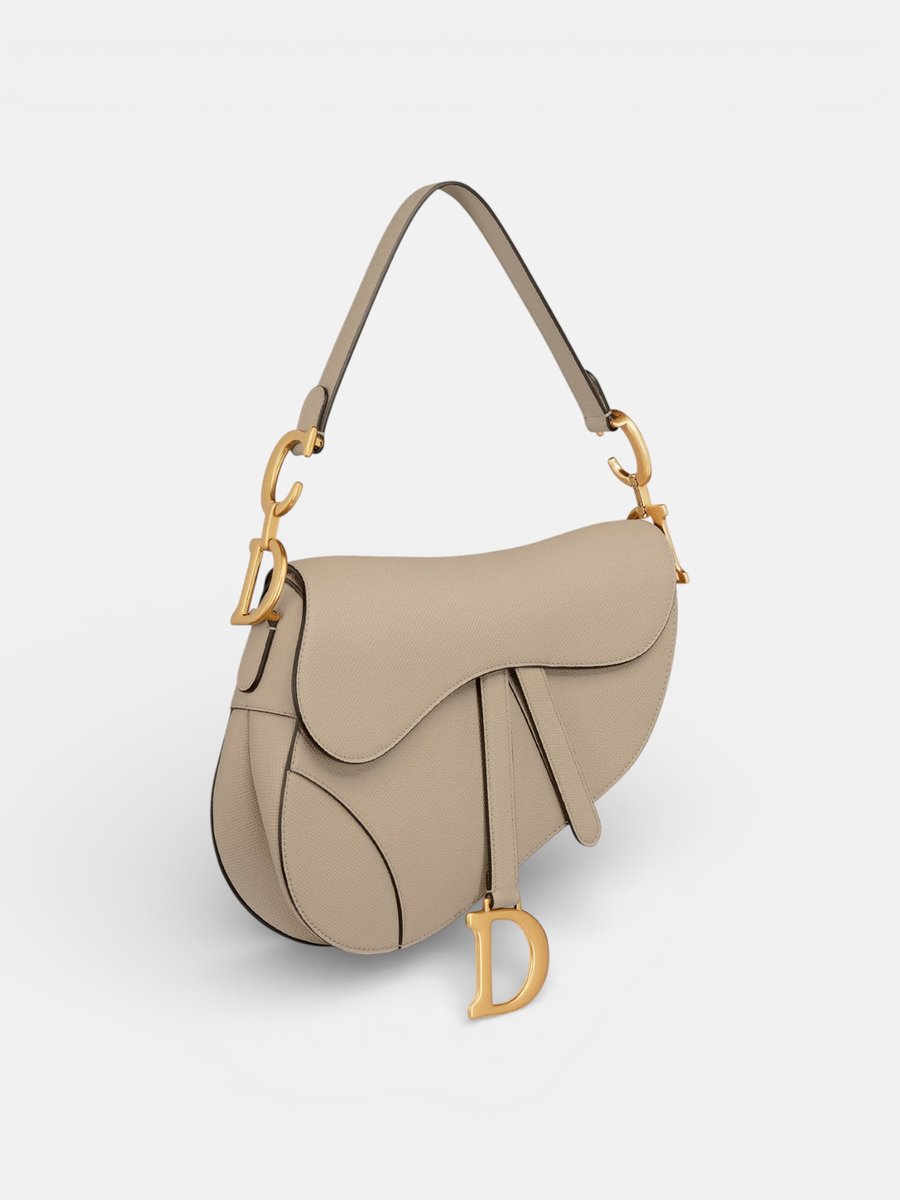 Dior Saddle Bag Grained Beige - Preview