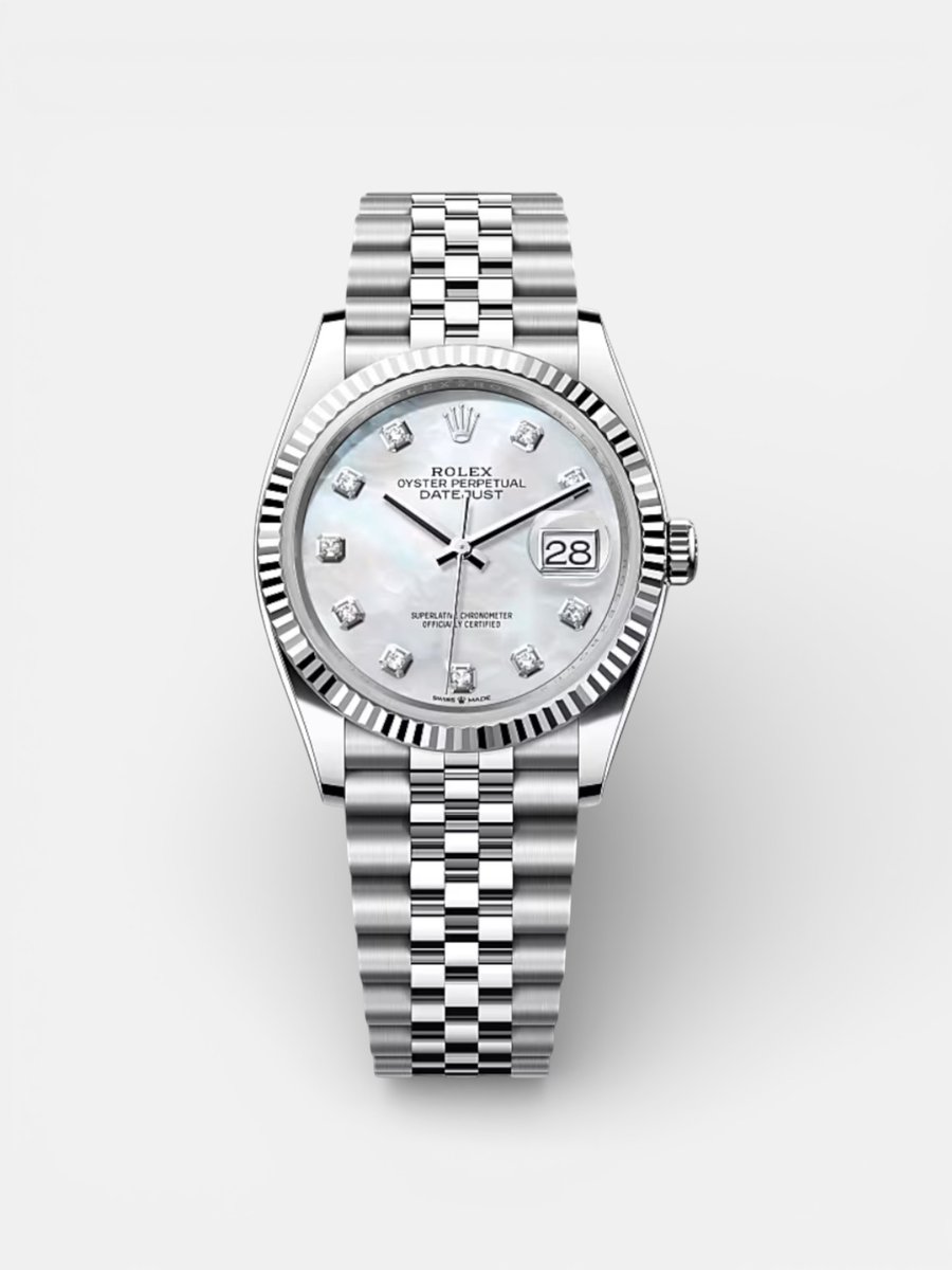 Rolex Dayjust 36 126234 Pearl Diamonds Dial