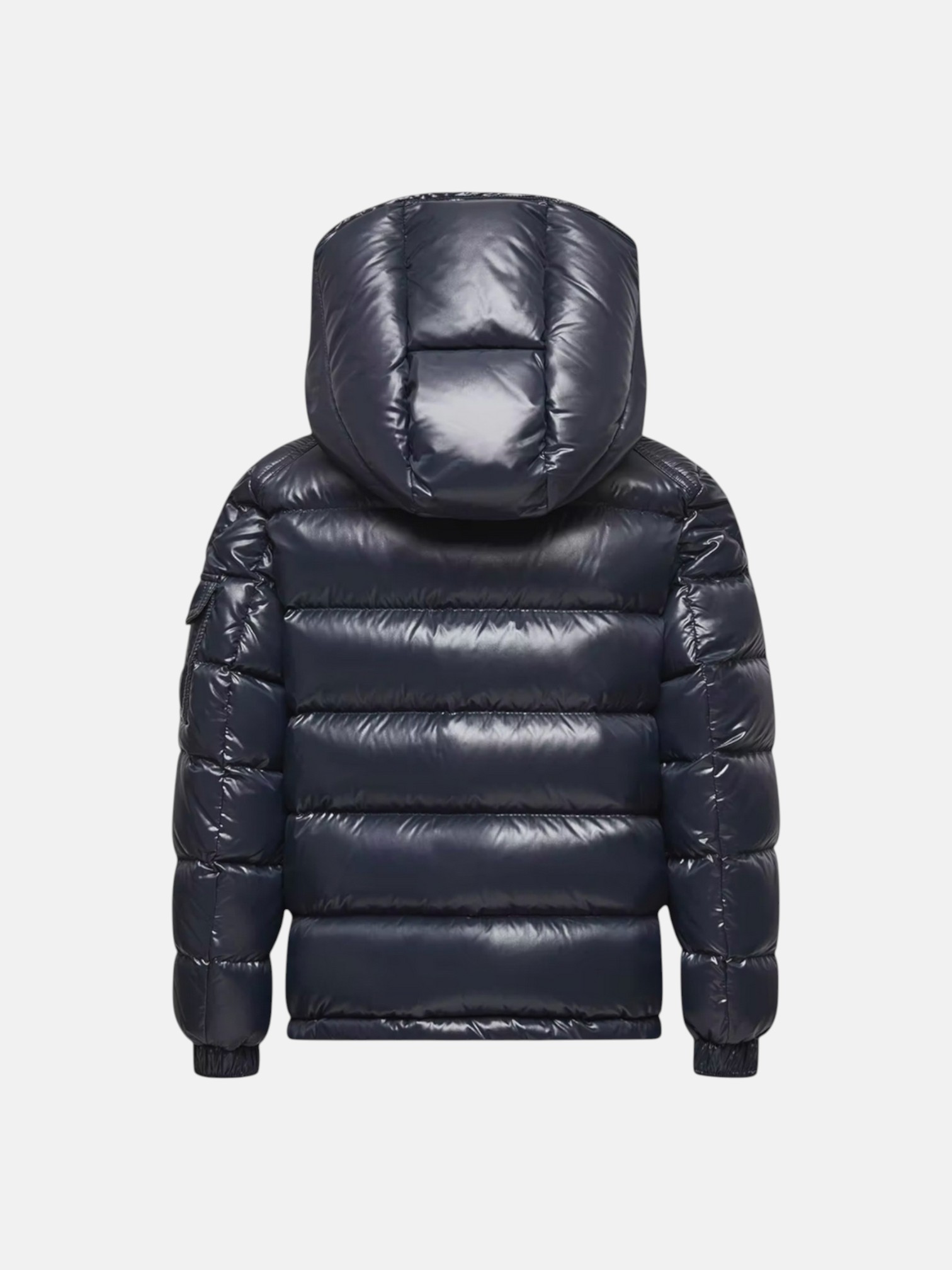 Moncler Moncler Maya Down Jacket Navy Blue – close-up detail view in premium quality with AA+ craftsmanship
