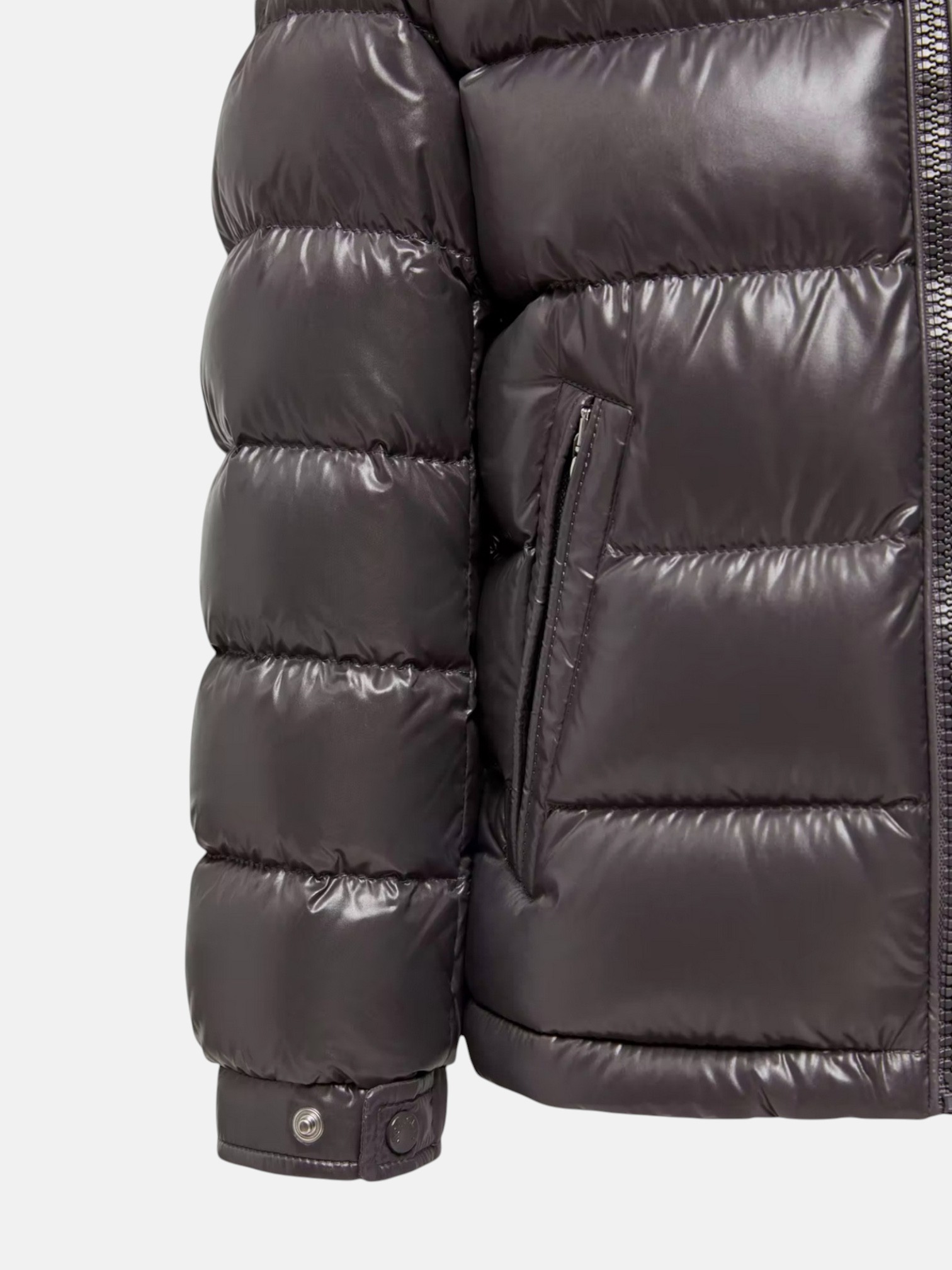 Moncler Moncler Maya Down Jacket Dark Grey – back view in premium quality with AA+ craftsmanship