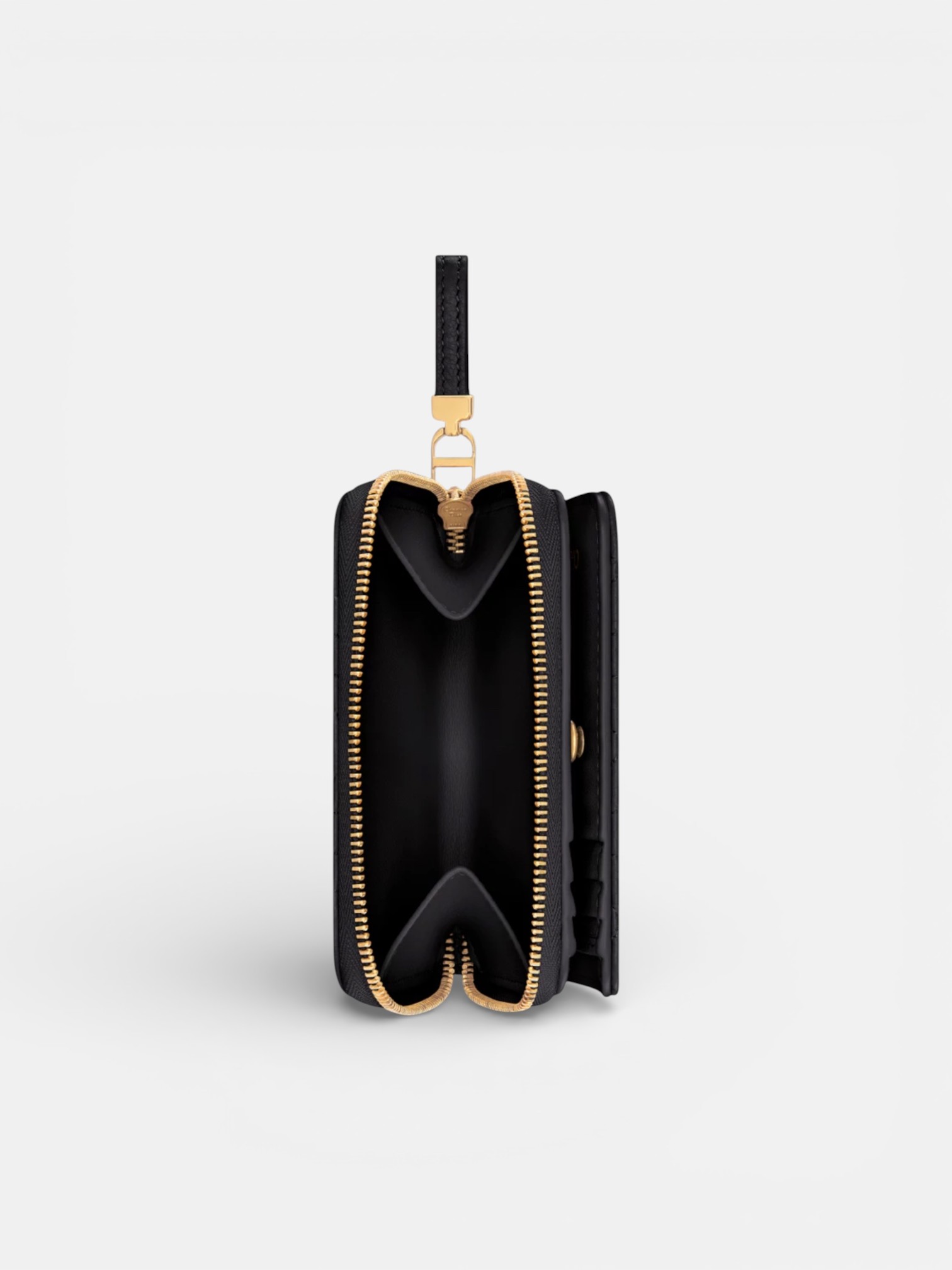 Dior Dior Caro Scarlet Wallet Black – close-up detail view in premium quality with AA+ craftsmanship