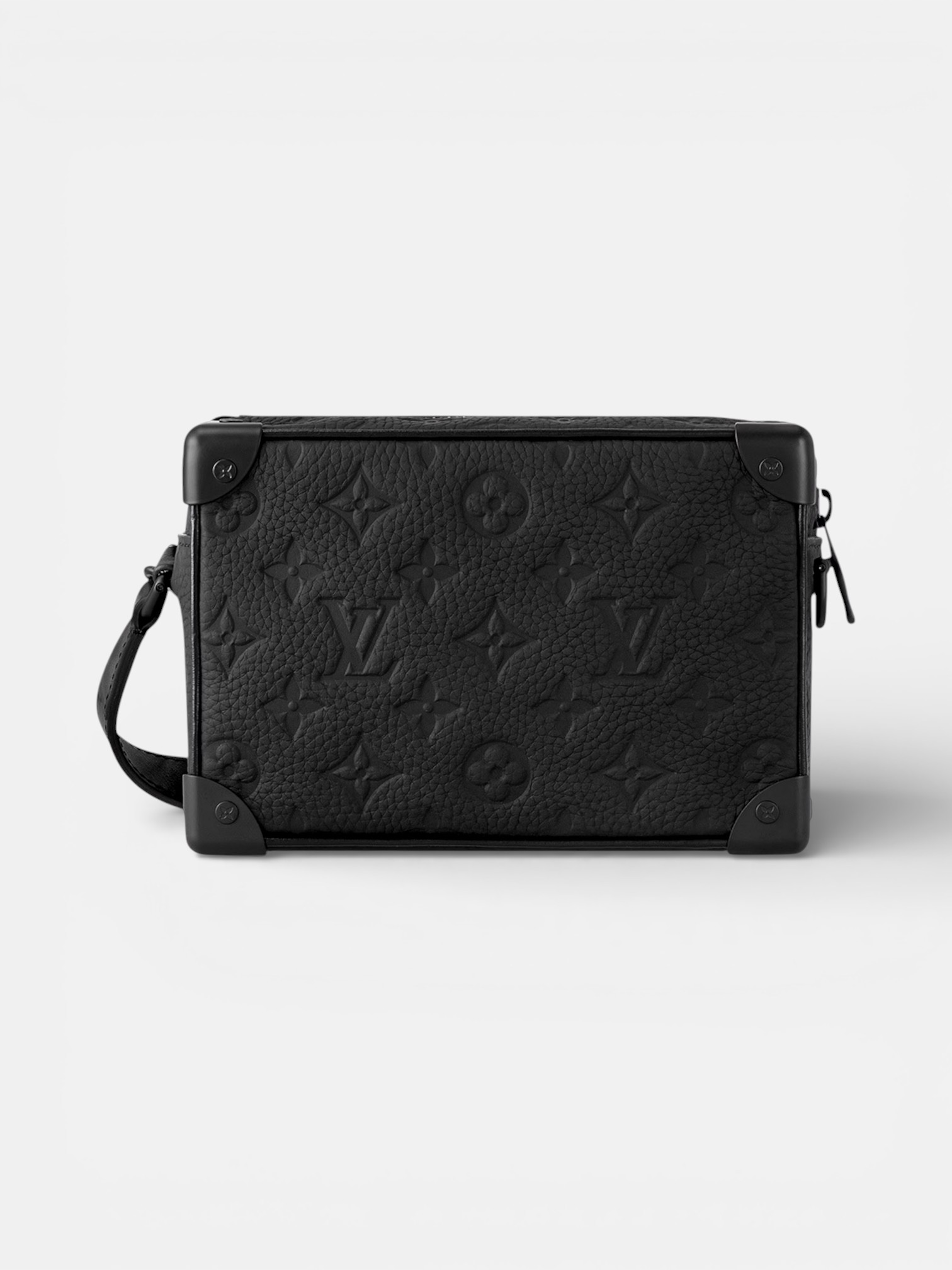 Louis Louis Vuitton Mini Soft Trunk Monogram Taurillon – detail view in premium quality with AA+ craftsmanship