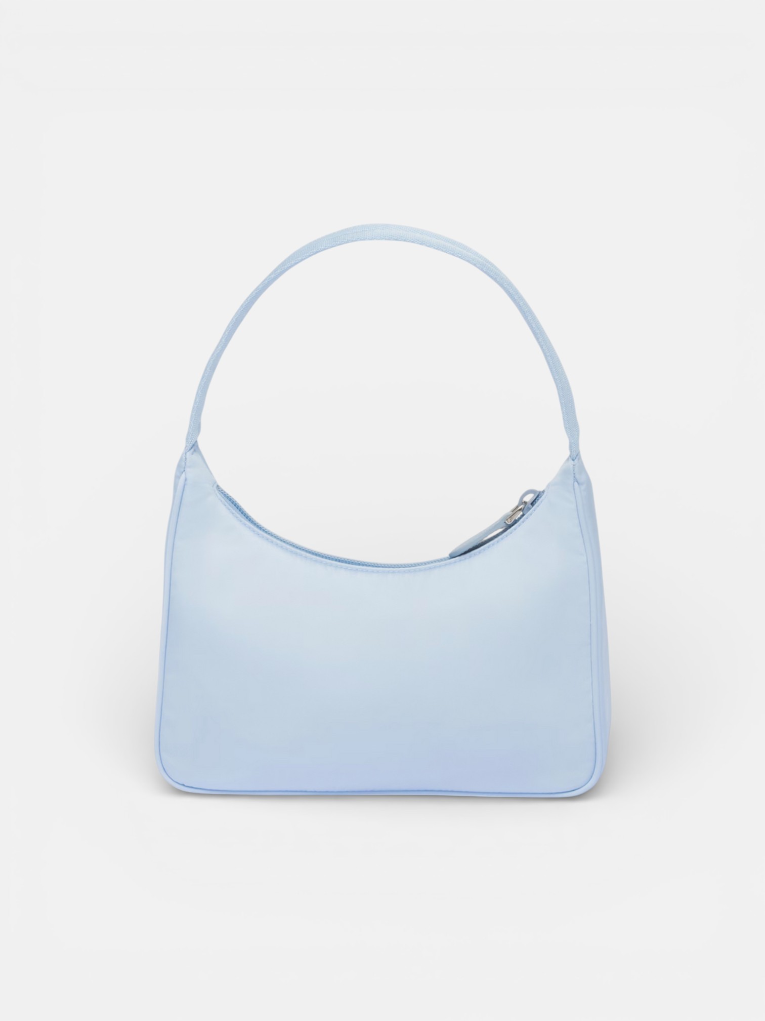 Prada Prada Re-Edition 2000 Mini-Bag Icy-Blue – close-up detail view in premium quality with AA+ craftsmanship