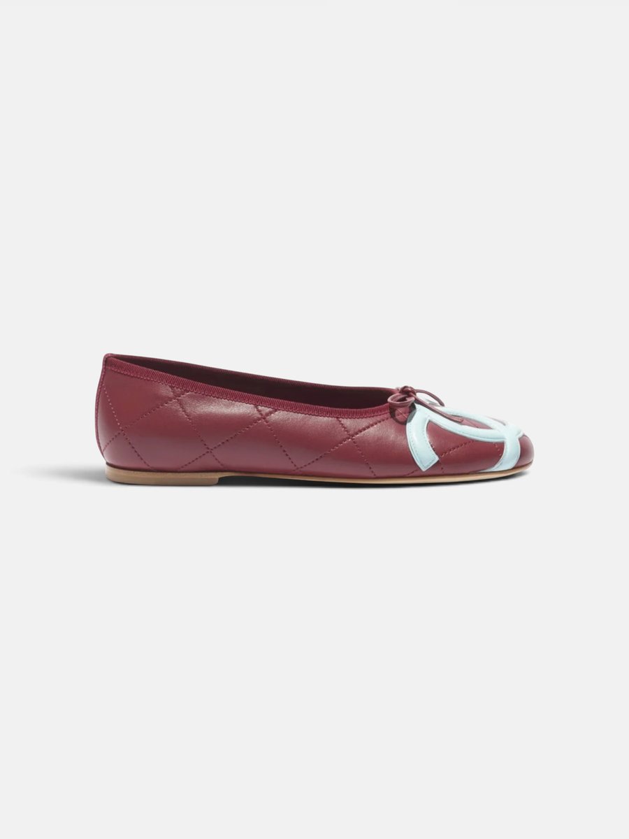 Chanel Ballet Flats in Lambskin  Burgundy