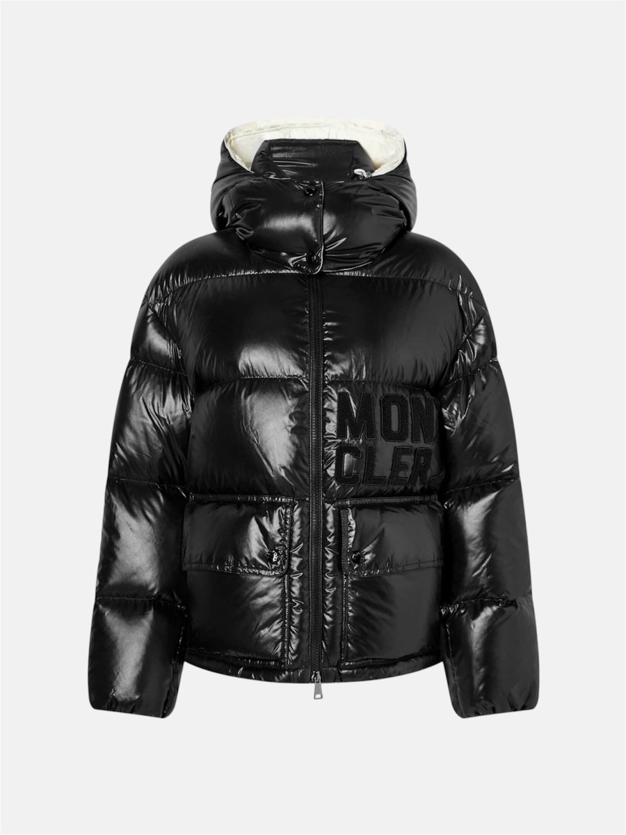 Moncler Abbaye Short Down Jacket Black