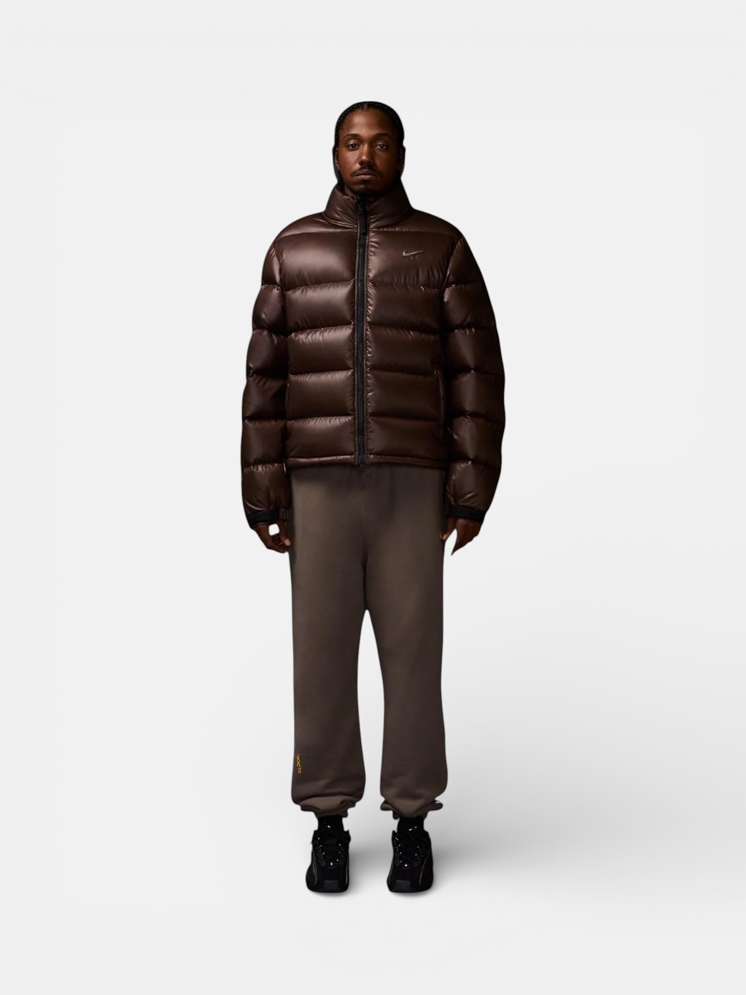Nike Nike Nocta Sunset Puffer Jacket Brown – back view in premium quality with AA+ craftsmanship