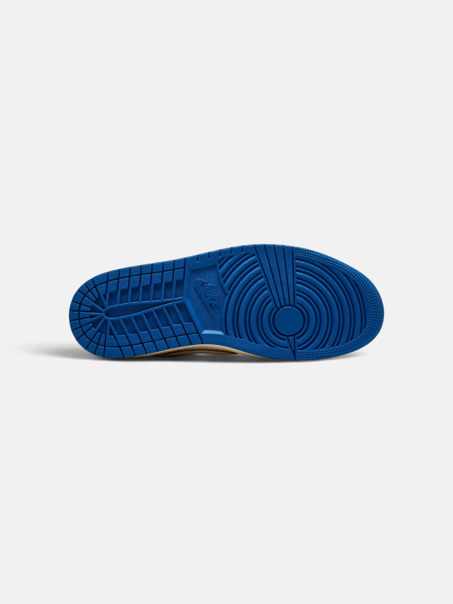 Jordan Jordan 1 Travis Scott Low OG SP Sail Military Blue – close-up detail view in premium quality with AA+ craftsmanship