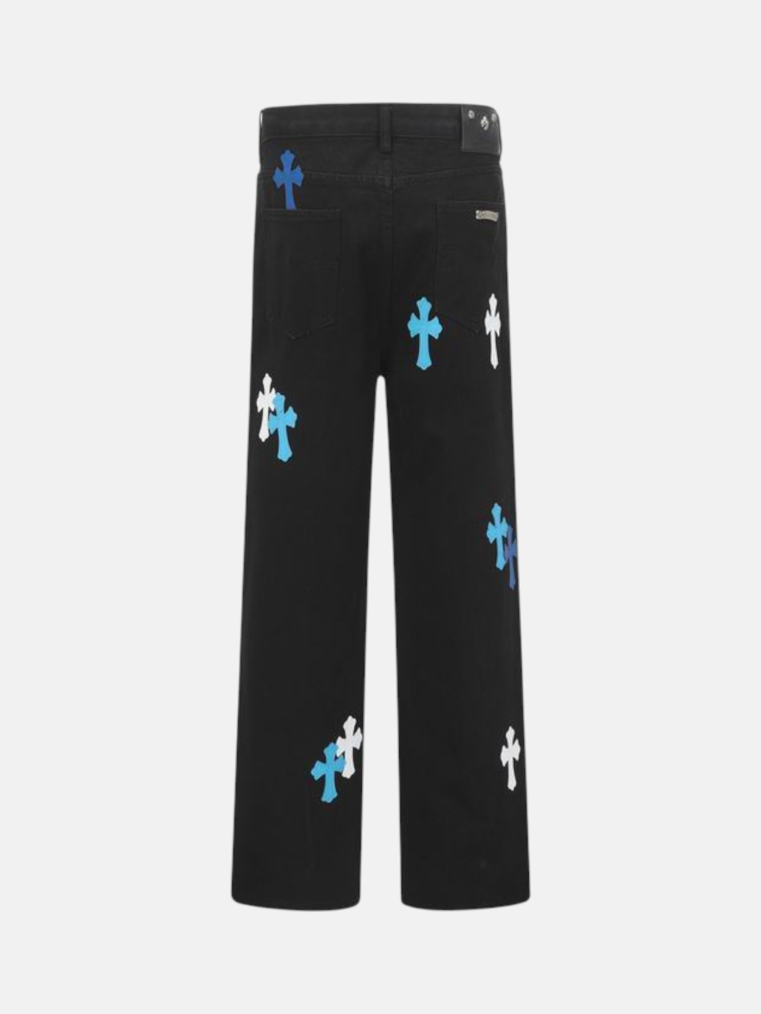 Chrome Chrome Hearts Cobalt Cross Jeans Black – detail view in premium quality with AA+ craftsmanship