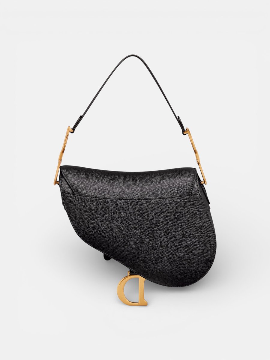 Dior Saddle Bag Grained Black - Preview
