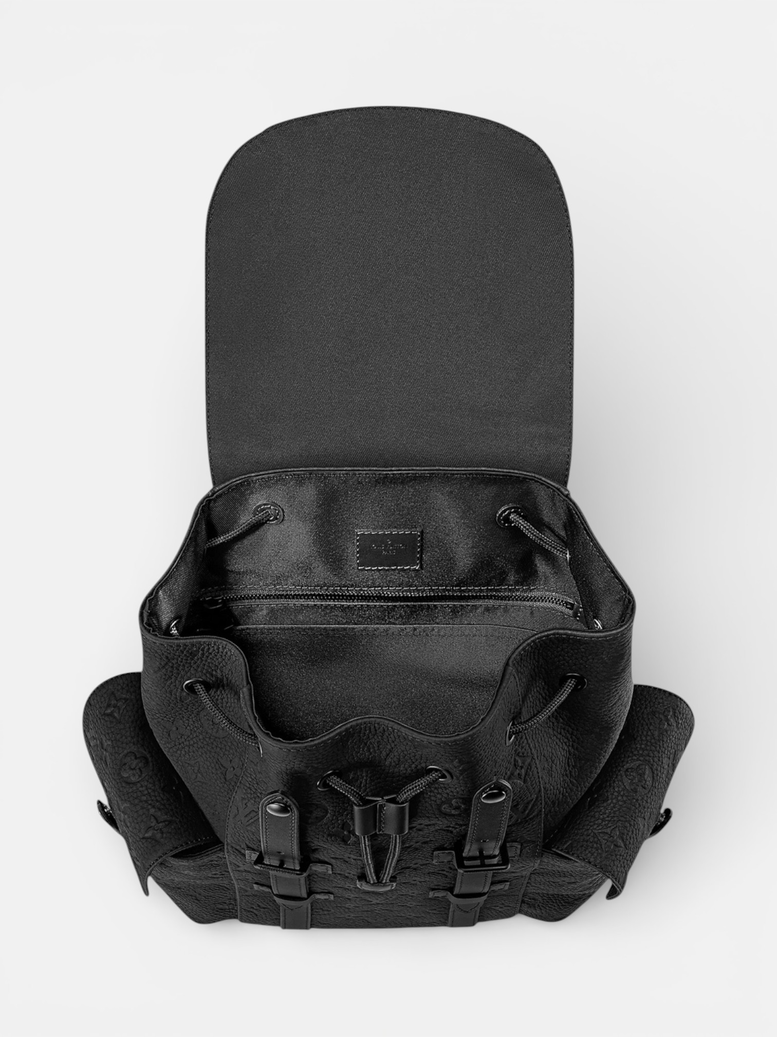 Louis Louis Vuitton Christopher PM Backpack Monogram Shadow – detail view in premium quality with AA+ craftsmanship