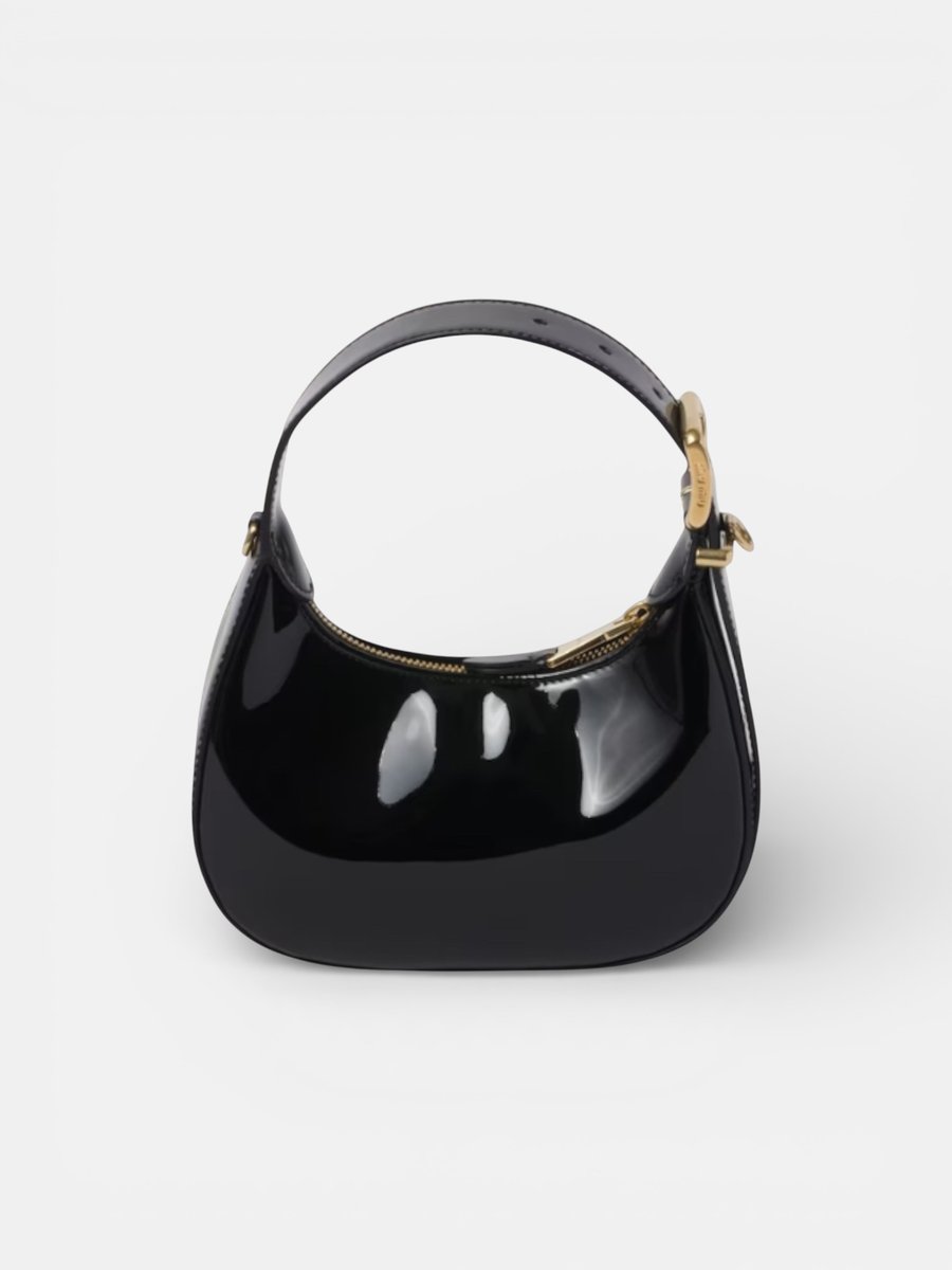 MiuMiu Leather Hobo Bag Black - Preview