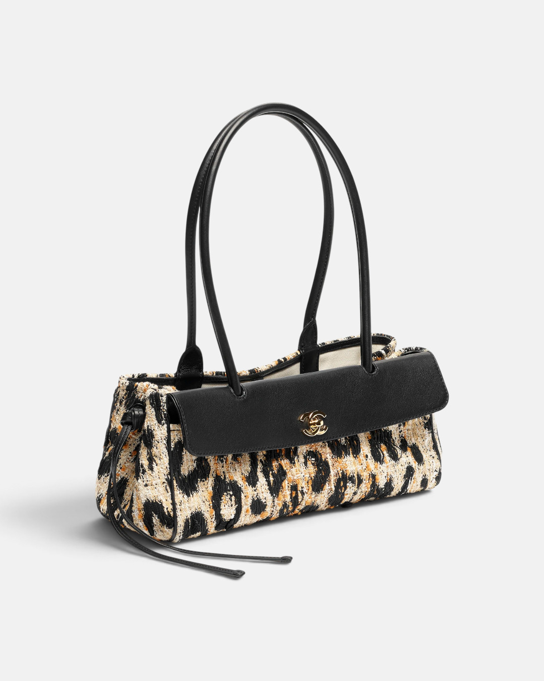 Chanel Chanel Small Tote Grained Calfskin & Gold-Tone Metal Brown – side profile view in premium quality with AA+ craftsmanship
