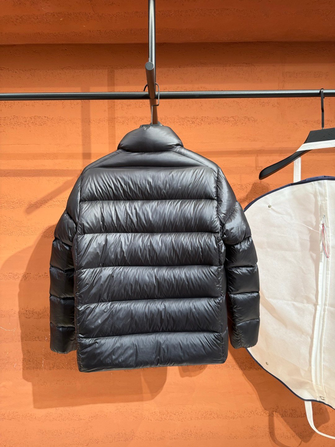 Prada Prada Puffer Jacket Black – back view in premium quality with AA+ craftsmanship