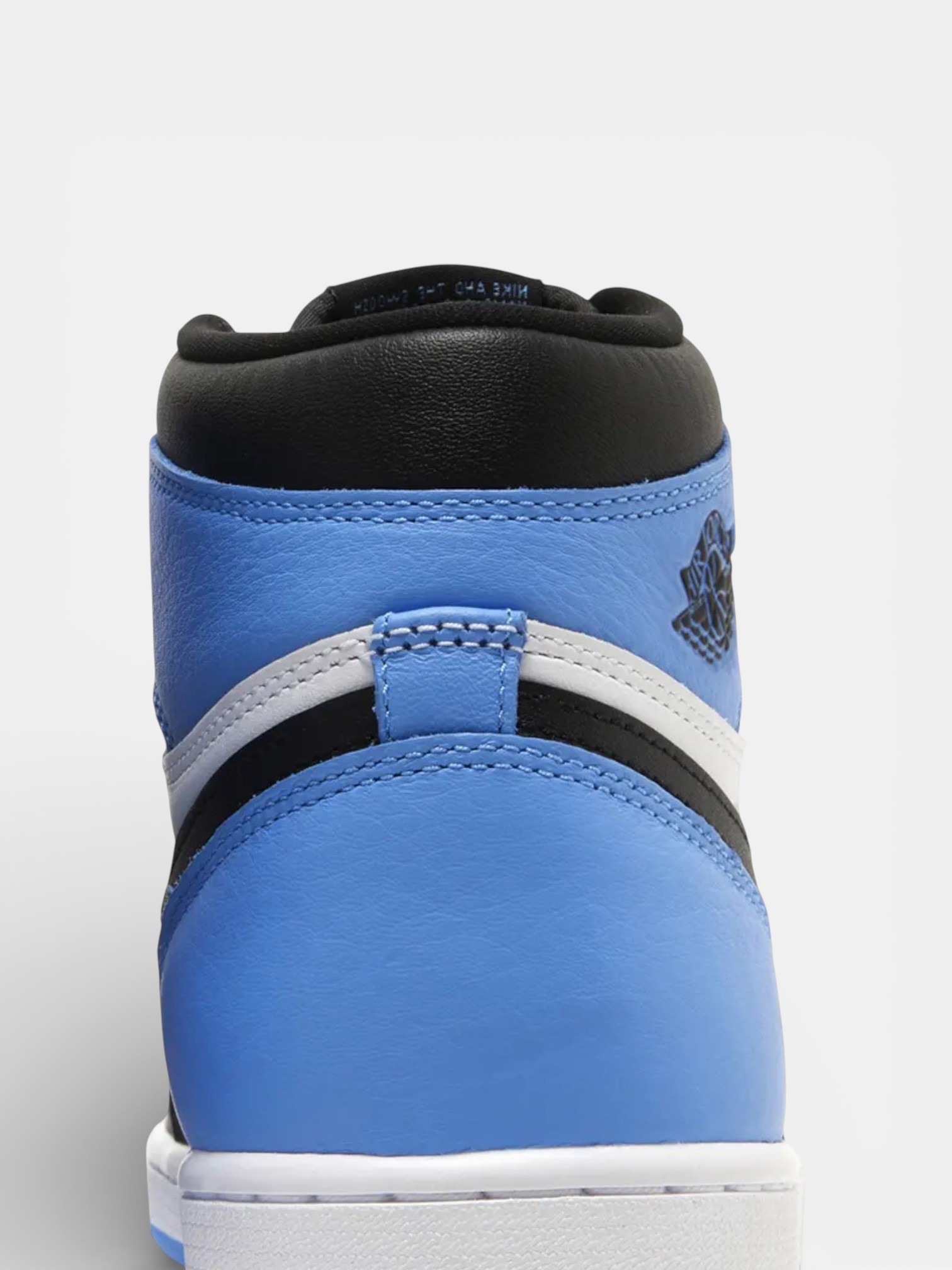 Jordan Jordan 1 Retro High OG UNC Toe – detail view in premium quality with AA+ craftsmanship