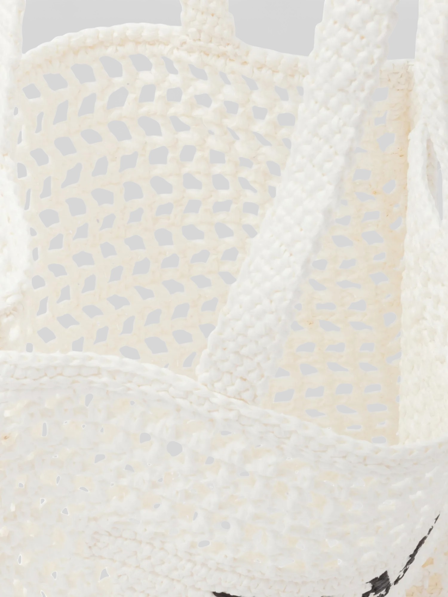 Prada Prada Crochet Tote Bag White – close-up detail view in premium quality with AA+ craftsmanship