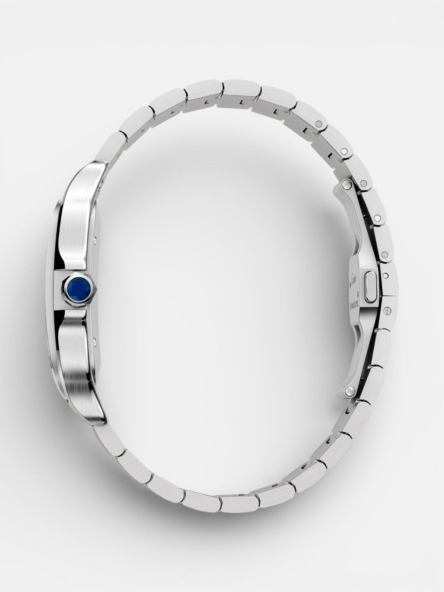 Cartier Cartier Santos Watch White Dial – detail view in premium quality with AA+ craftsmanship