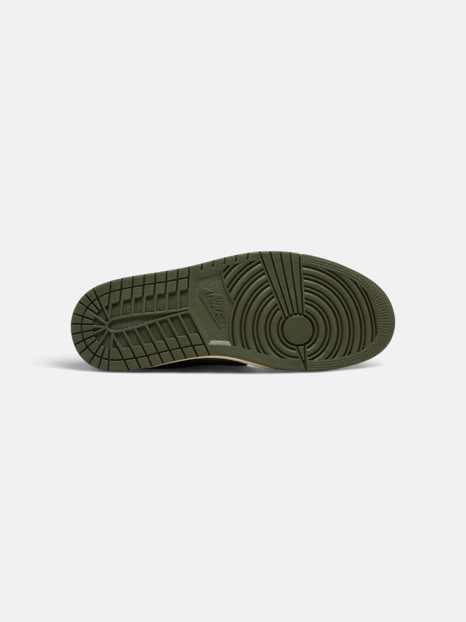 Jordan Jordan 1 Low Travis Scott Medium Olive – close-up detail view in premium quality with AA+ craftsmanship