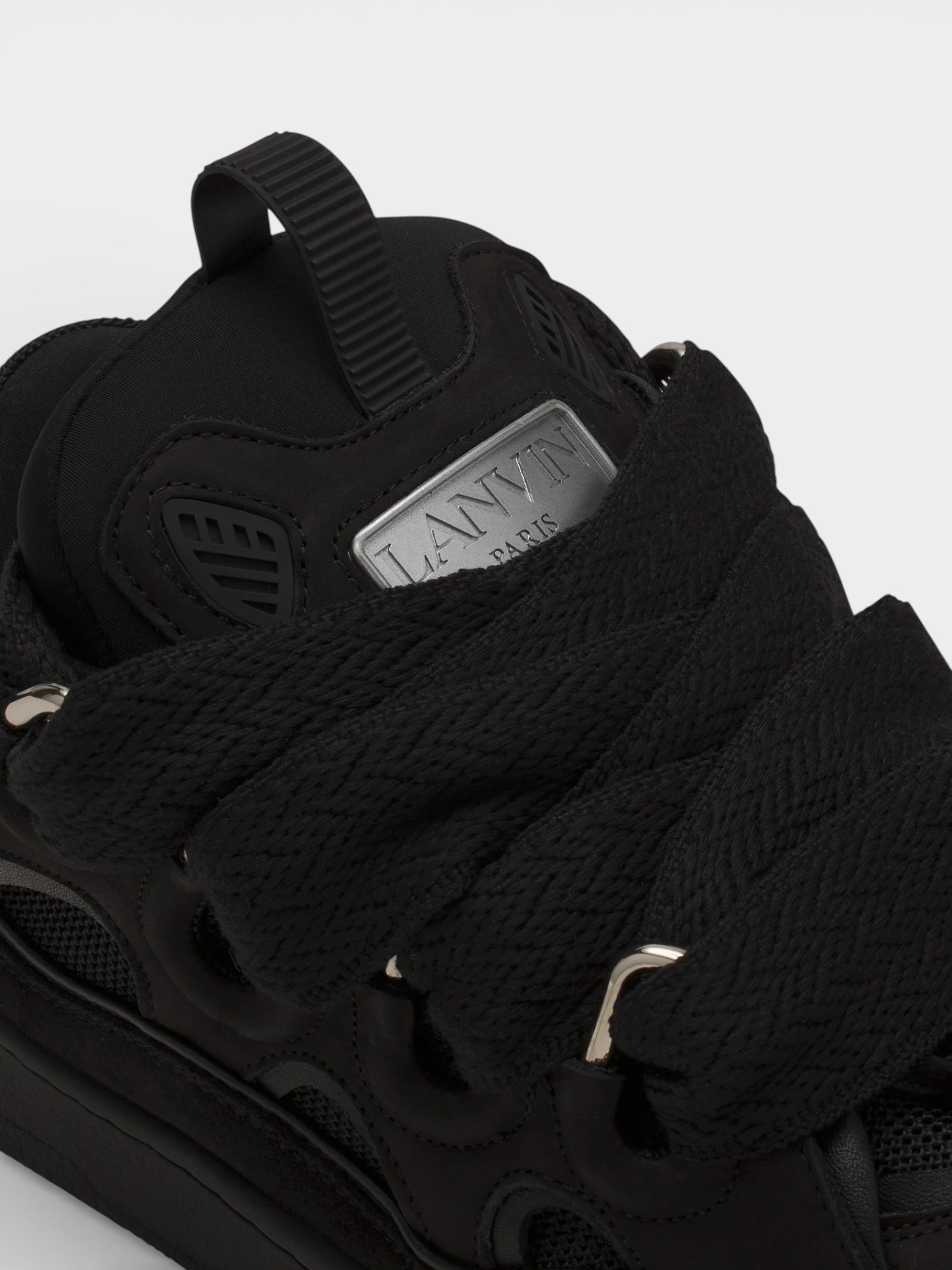 Lanvin Lanvin Curb Sneaker Black – detail view in premium quality with AA+ craftsmanship