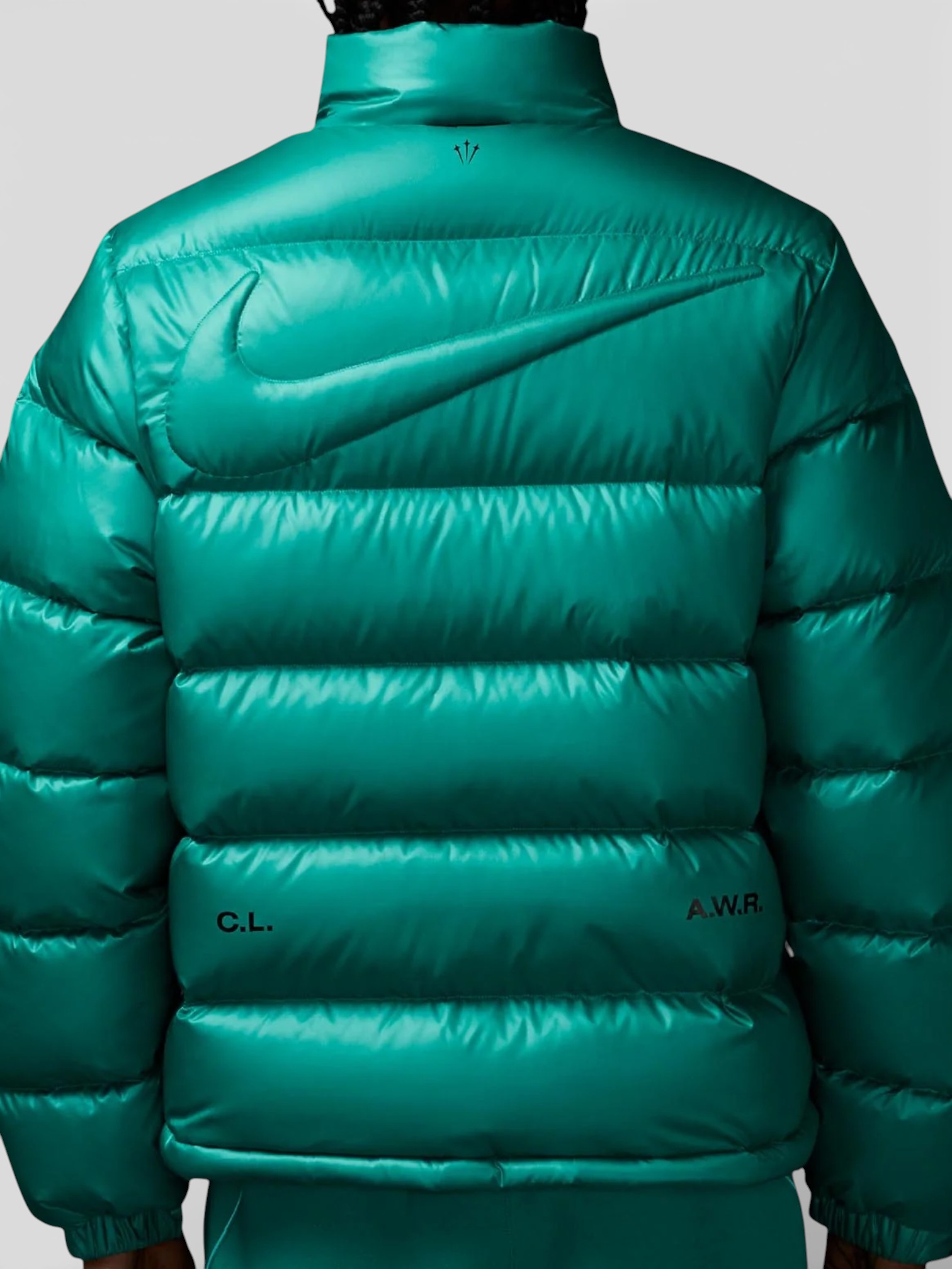 Nike Nike Nocta Sunset Puffer Jacket Neptune Green – side profile view in premium quality with AA+ craftsmanship