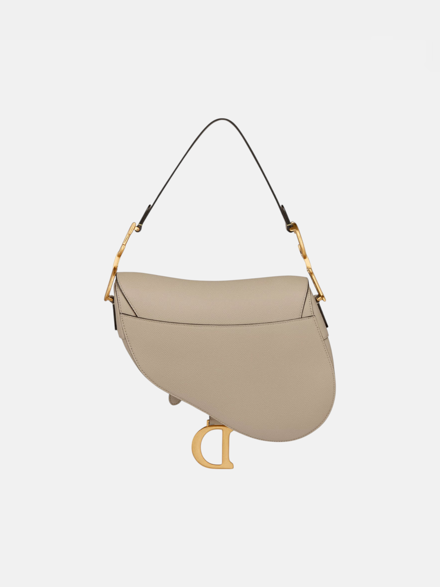 Dior Dior Saddle Bag Grained Beige – back view in premium quality with AA+ craftsmanship