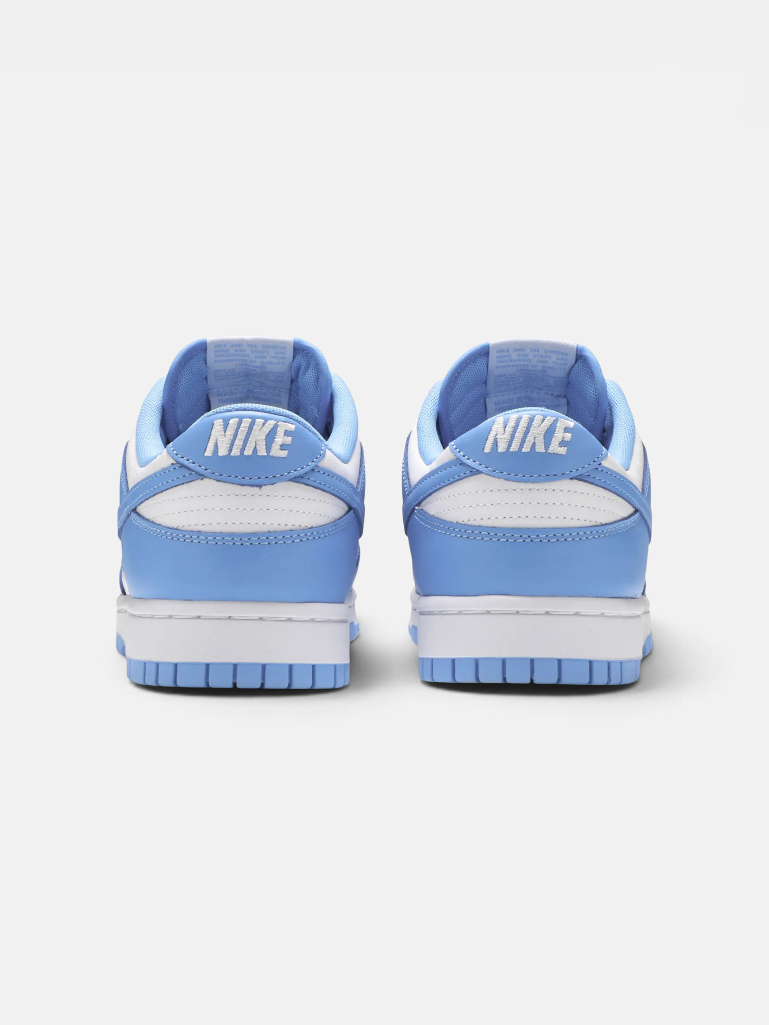 Nike Nike  Dunk Low University Blue – back view in premium quality with AA+ craftsmanship