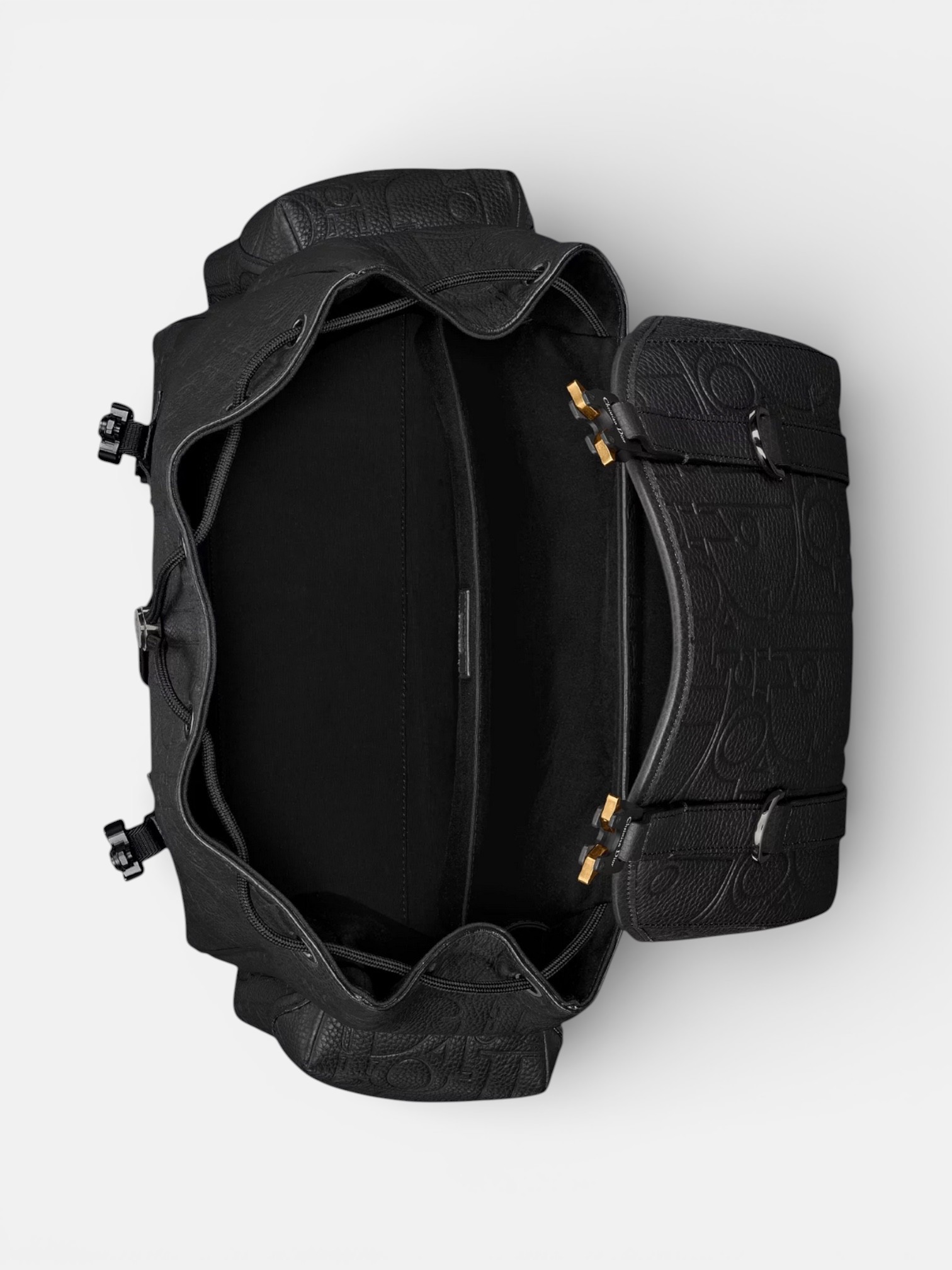 Dior Dior Hit the Road Backpack with Flap Black – detail view in premium quality with AA+ craftsmanship