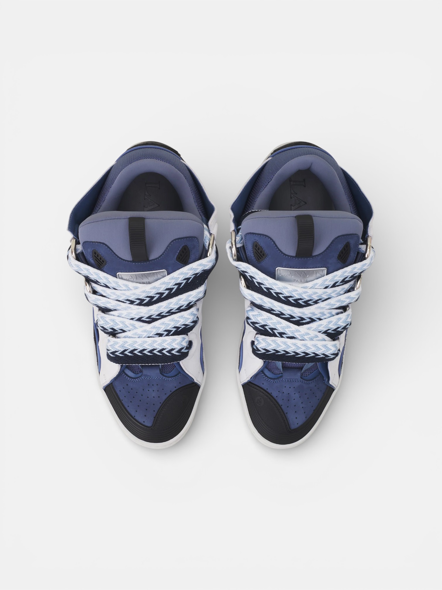 Lanvin Lanvin Curb Sneaker Black Navy Blue – back view in premium quality with AA+ craftsmanship
