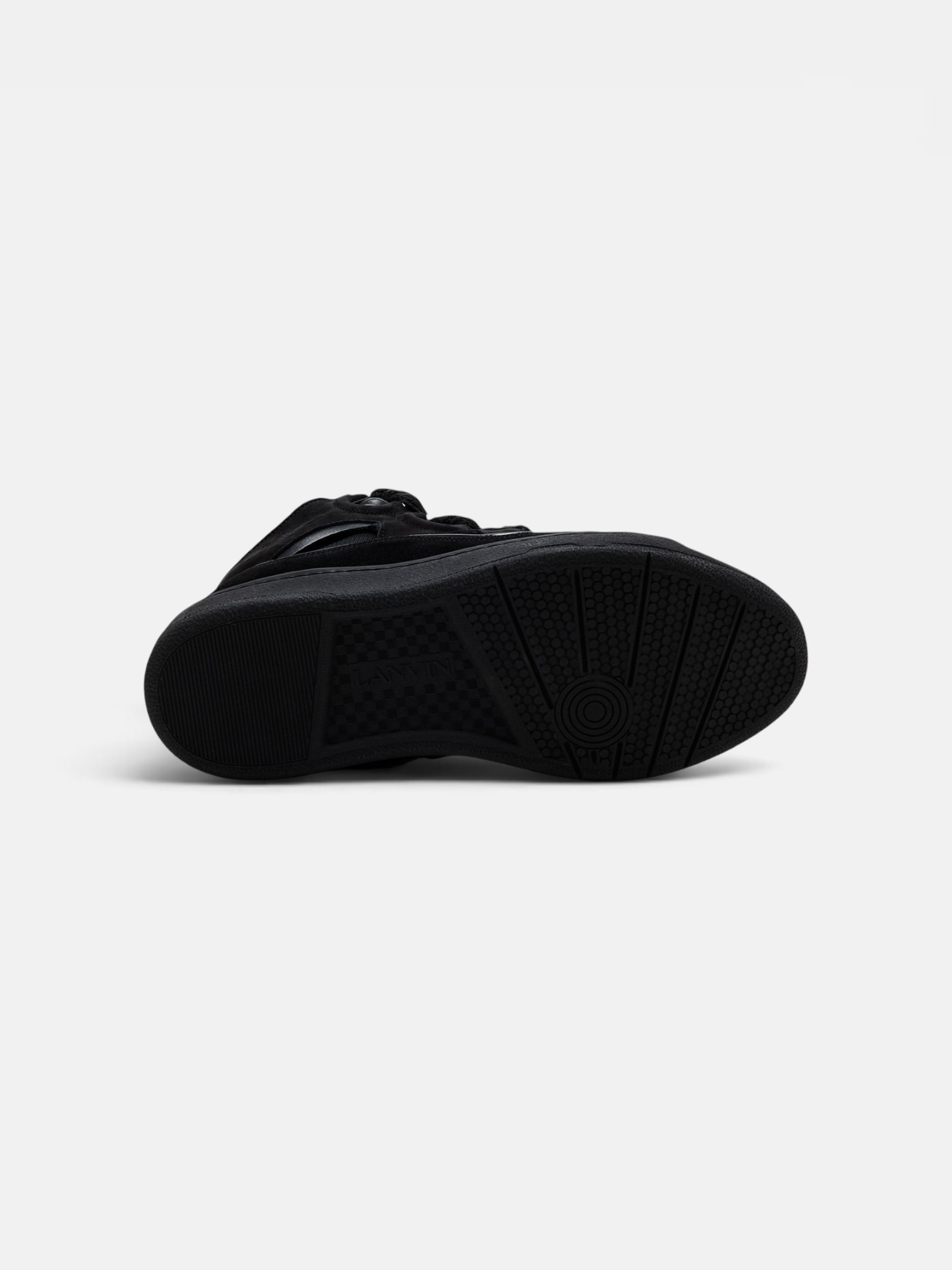 Lanvin Lanvin Curb Sneaker Black – close-up detail view in premium quality with AA+ craftsmanship